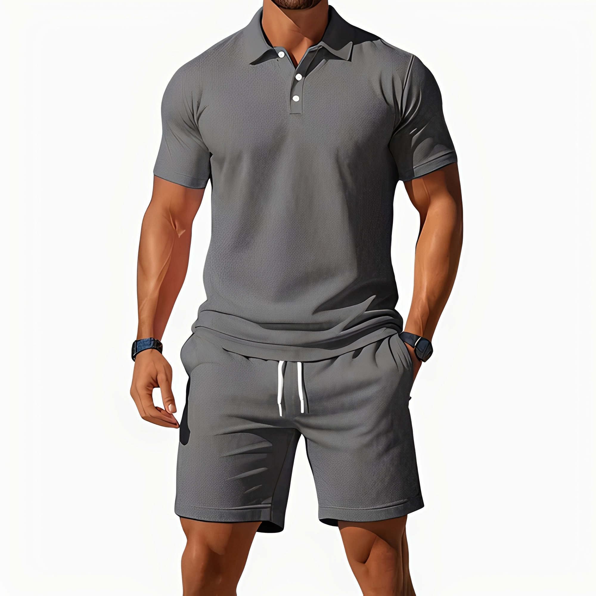 Aldrin - Trendiges Polo- und Short-Set für Männer