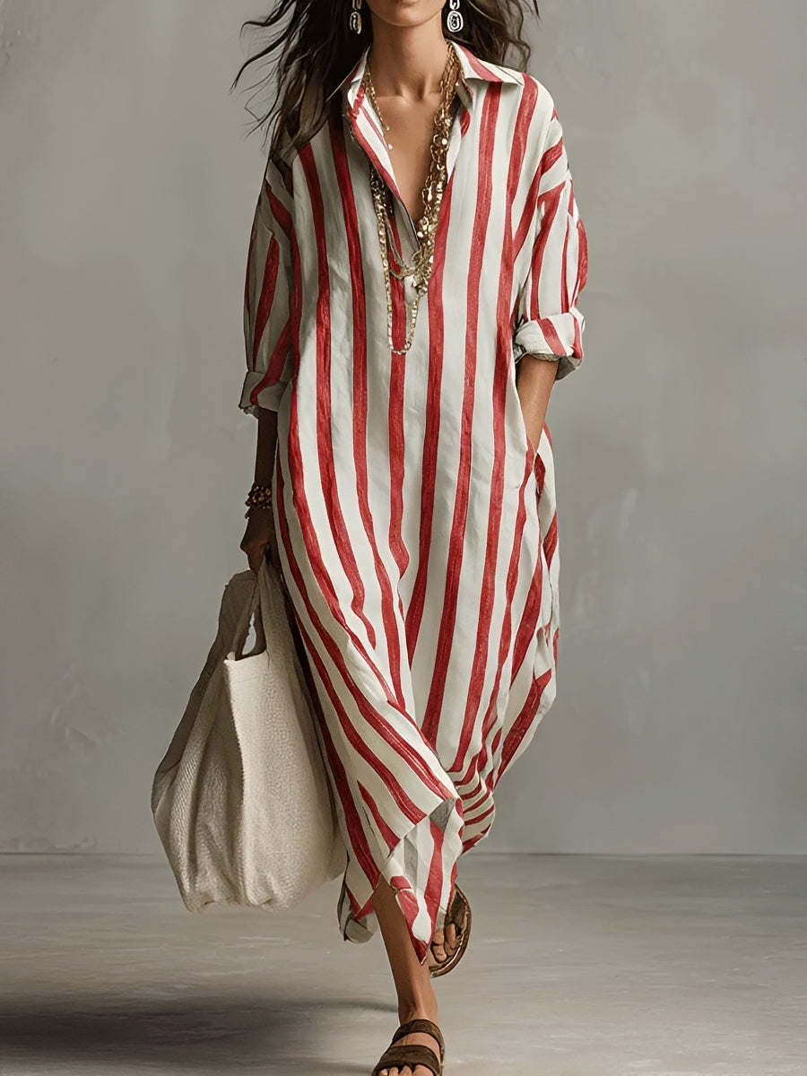 Charlotte - A-Linien-Kleid mit Streifen