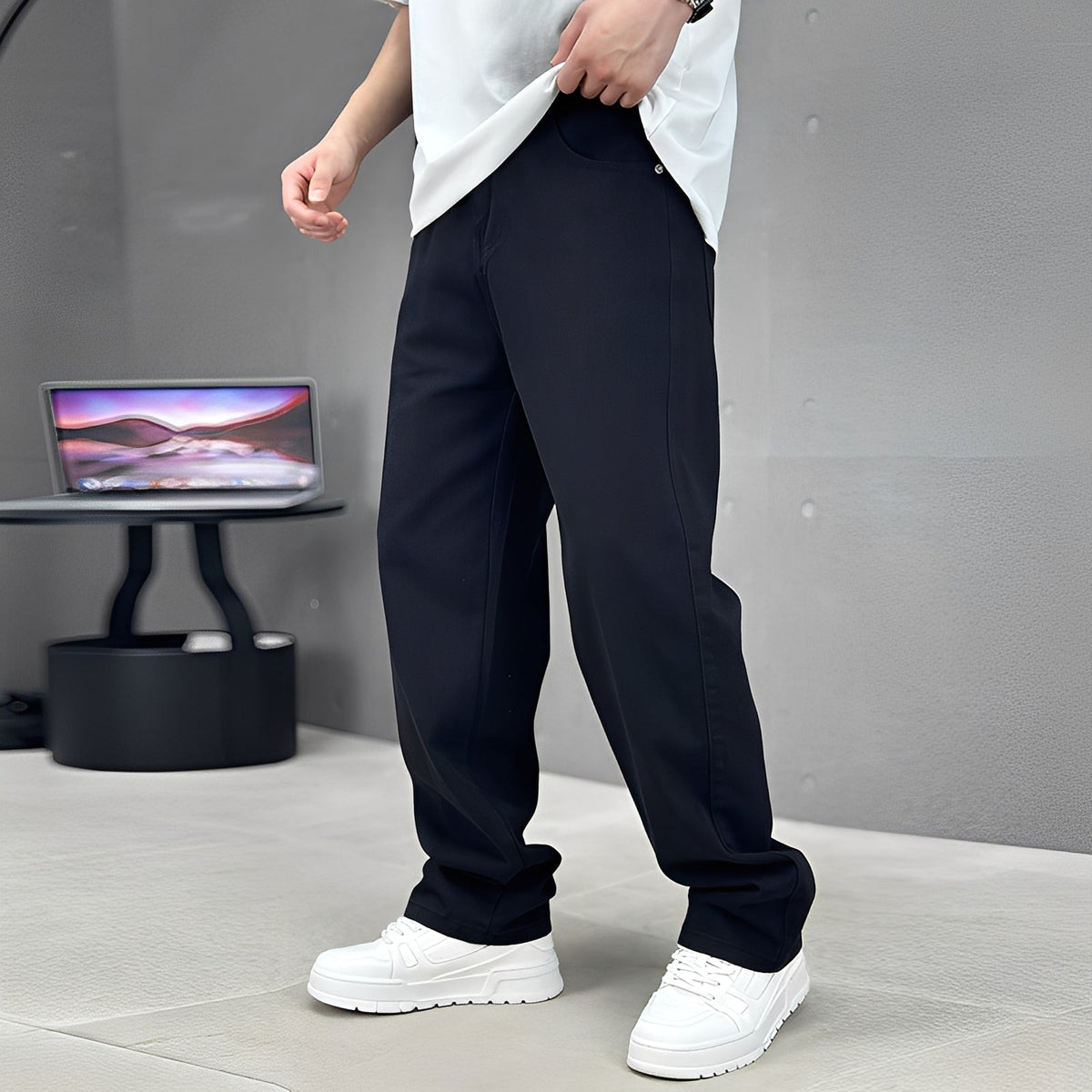 Wendell - Stilvolle Hose mit weitem Bein