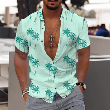 Hector - Modisches Herrenhemd mit Palmenmuster