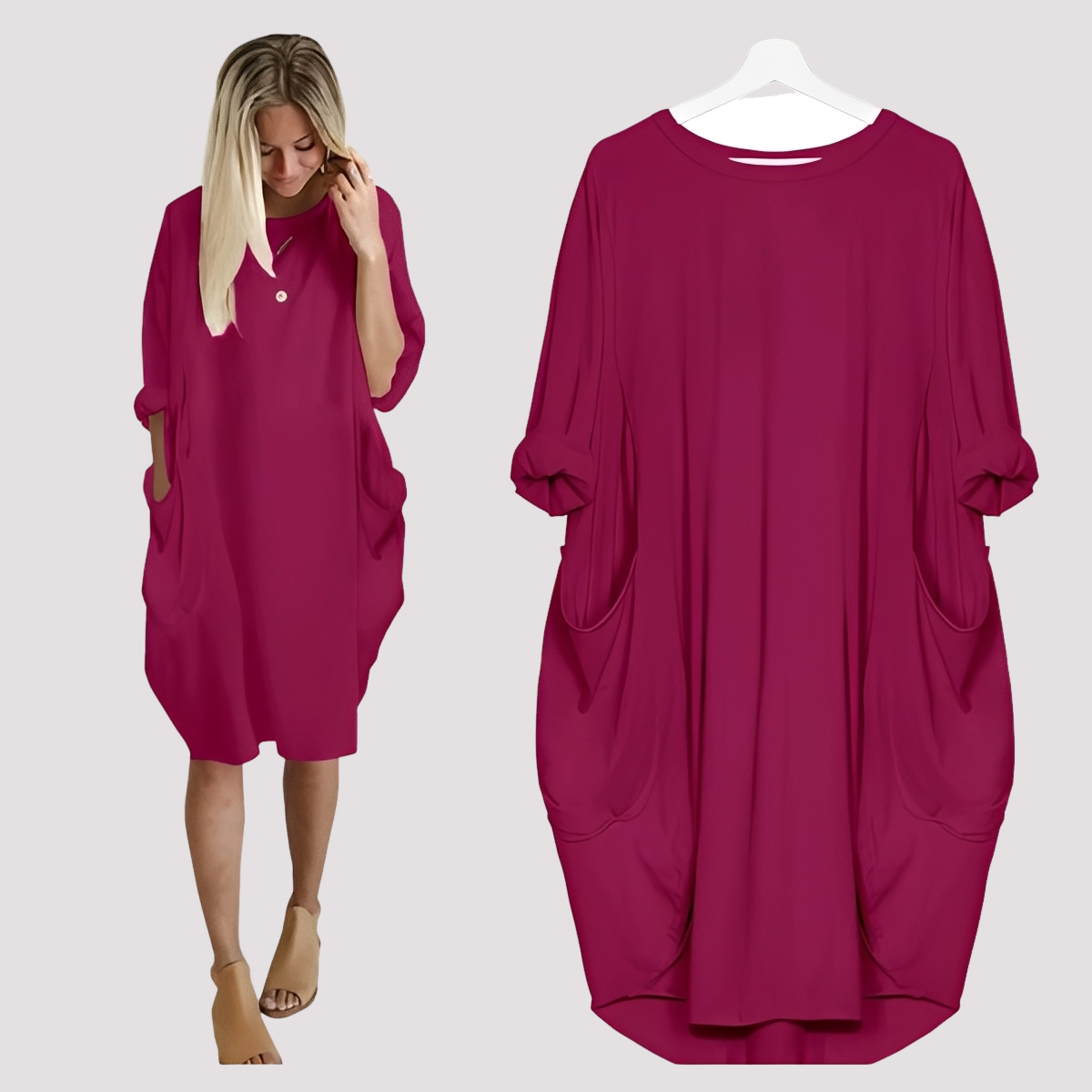 Kate - Komfortables, weit geschnittenes Damenkleid