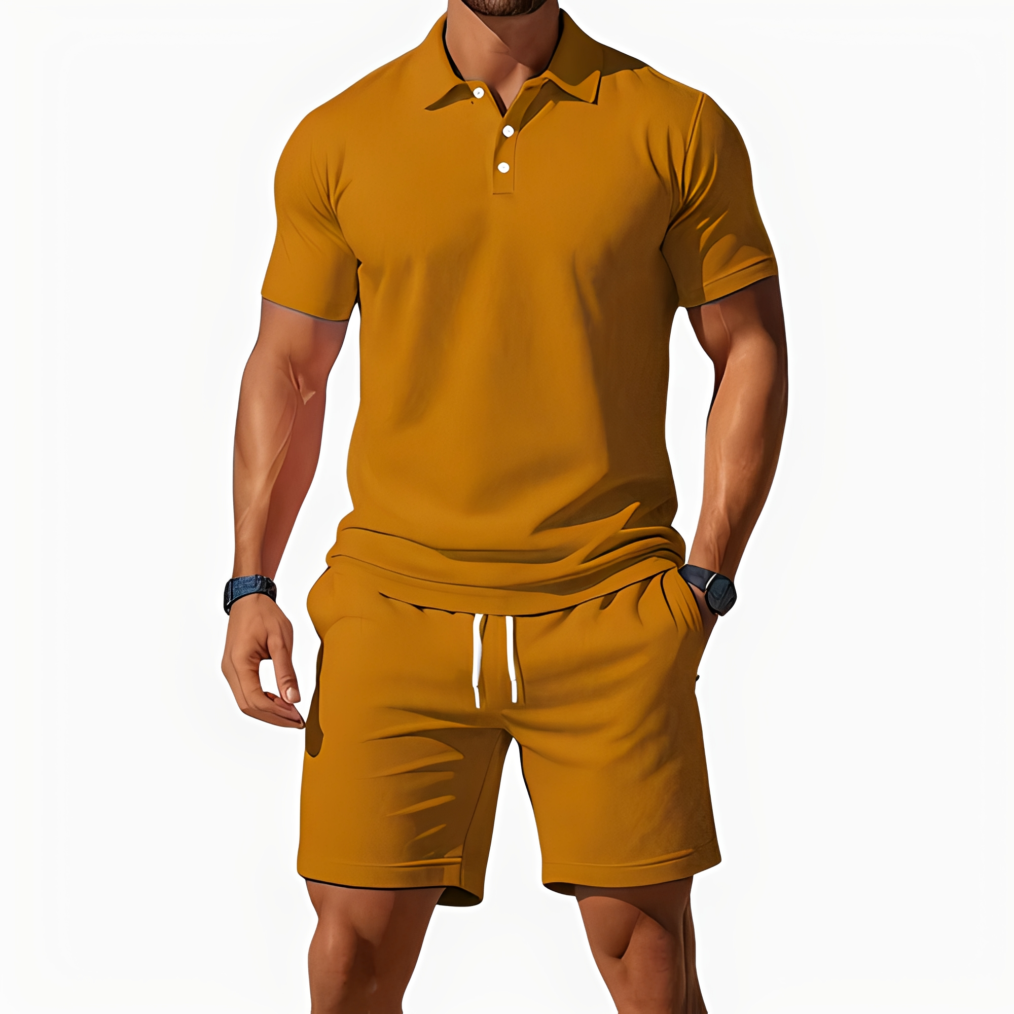 Aldrin - Trendiges Polo- und Short-Set für Männer
