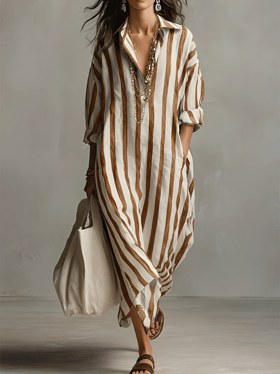 Charlotte - A-Linien-Kleid mit Streifen