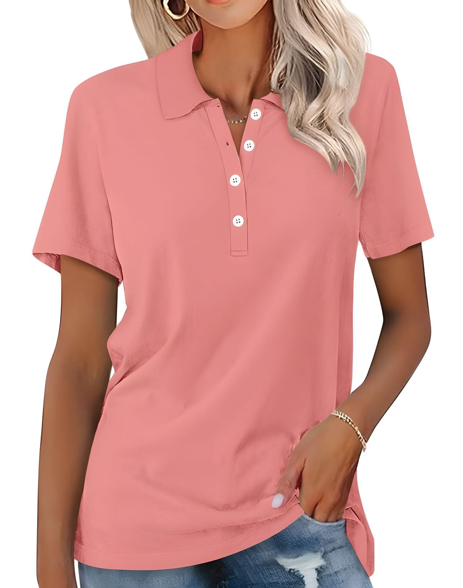 Teresa - Legeres Kurzarm-Poloshirt für Damen