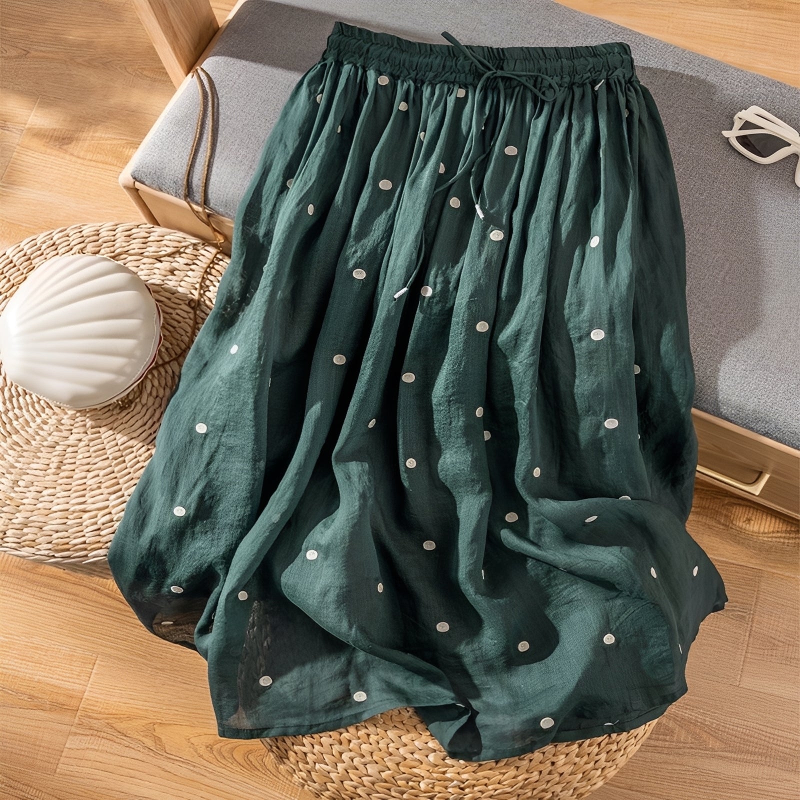 Thea - Lockerer Rock mit Polka-Dots für Damen