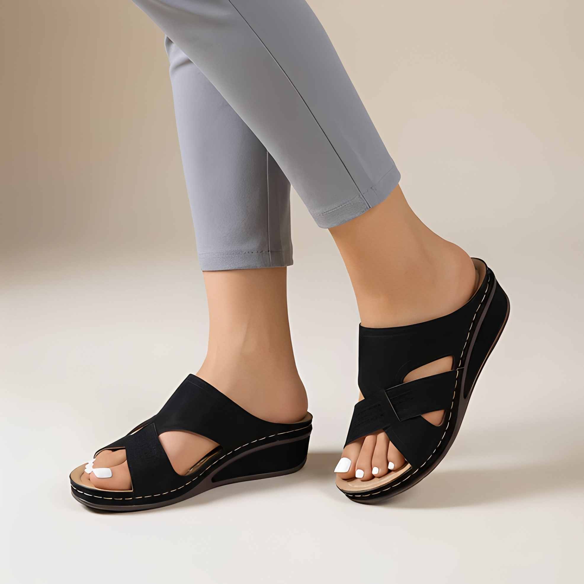 Oddette - Sandalen mit Riemen und offener Zehenpartie für Damen