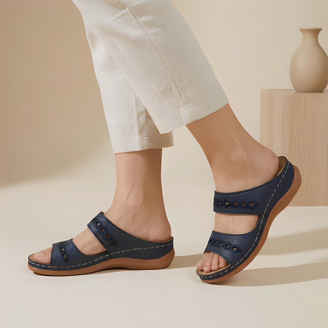 Aryan - Bequeme Sommer-Sandalen mit Riemen für Damen