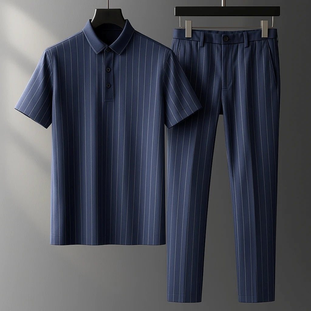 Donny - Lässiges gestreiftes Polo-Set