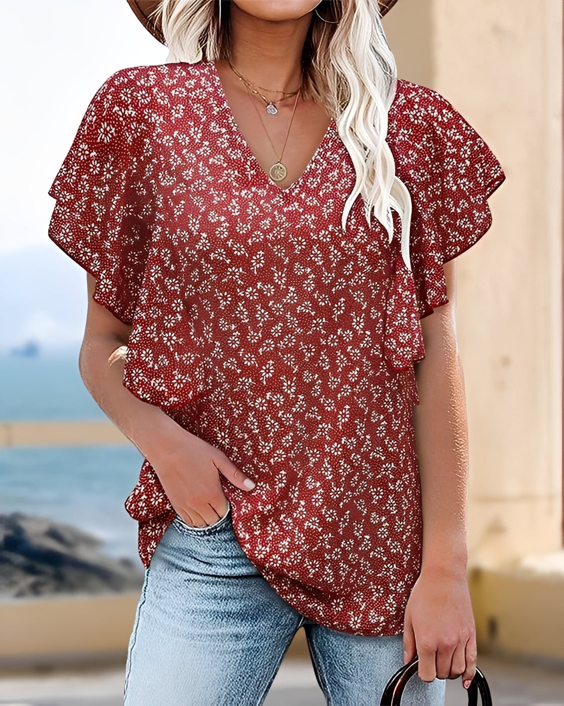 Vendee - Elegante Bluse mit Raffungen