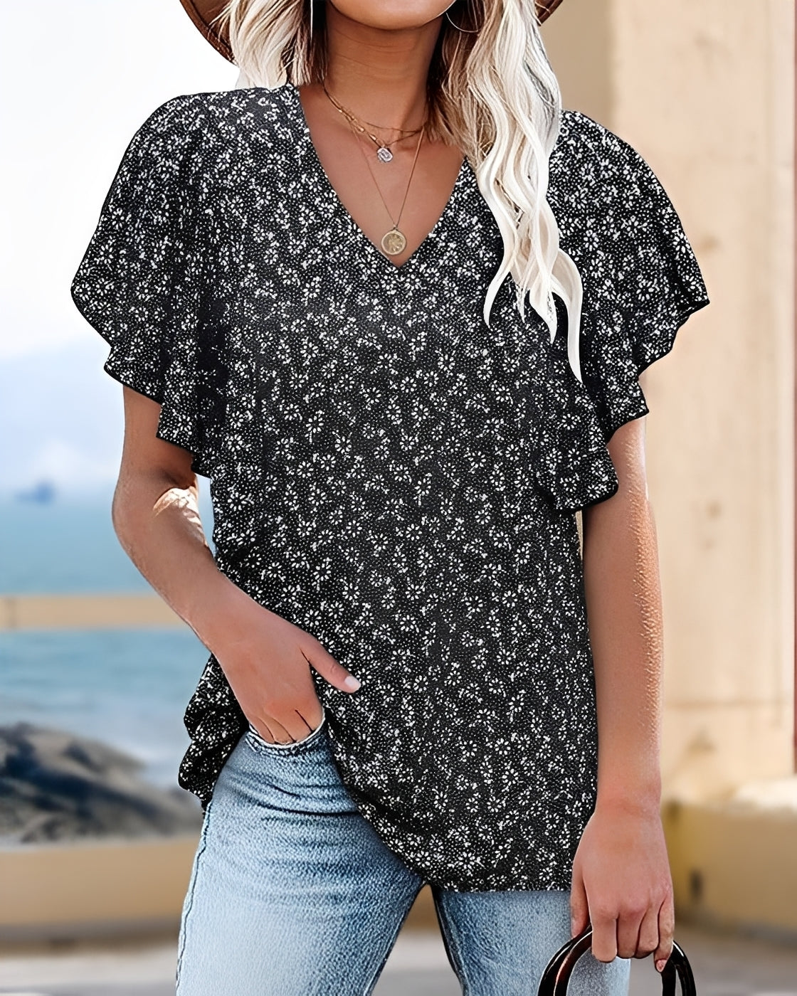 Vendee - Elegante Bluse mit Raffungen