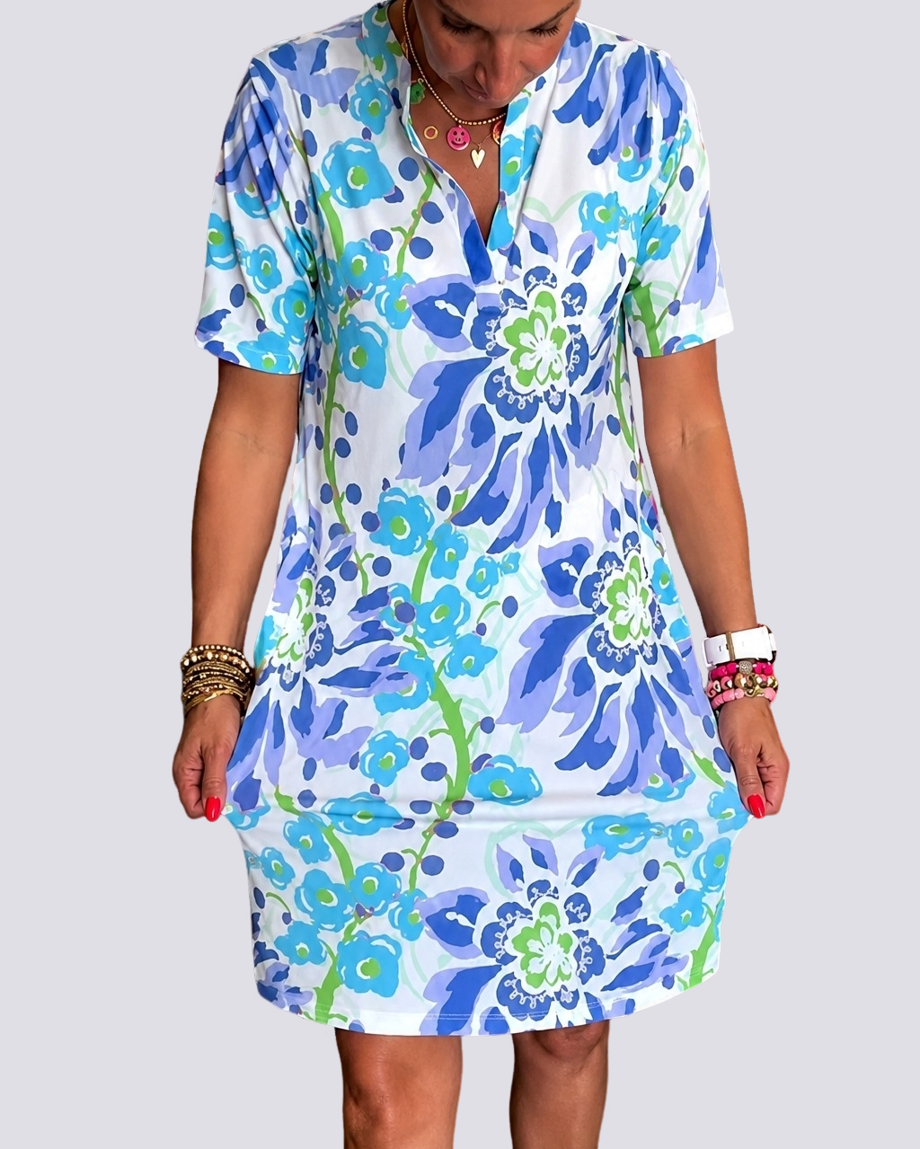 Pauline - Kleid mit Blumenmotiven