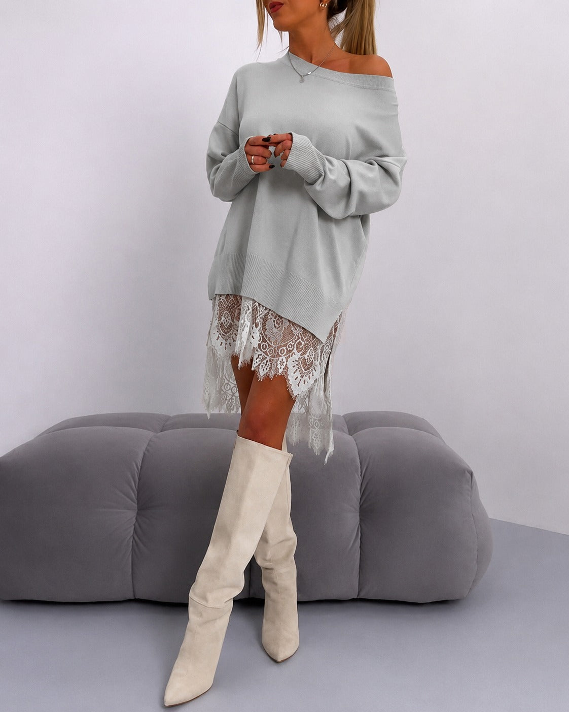 Eleanor - Elegantes Kleid mit schulterfreiem Schnitt