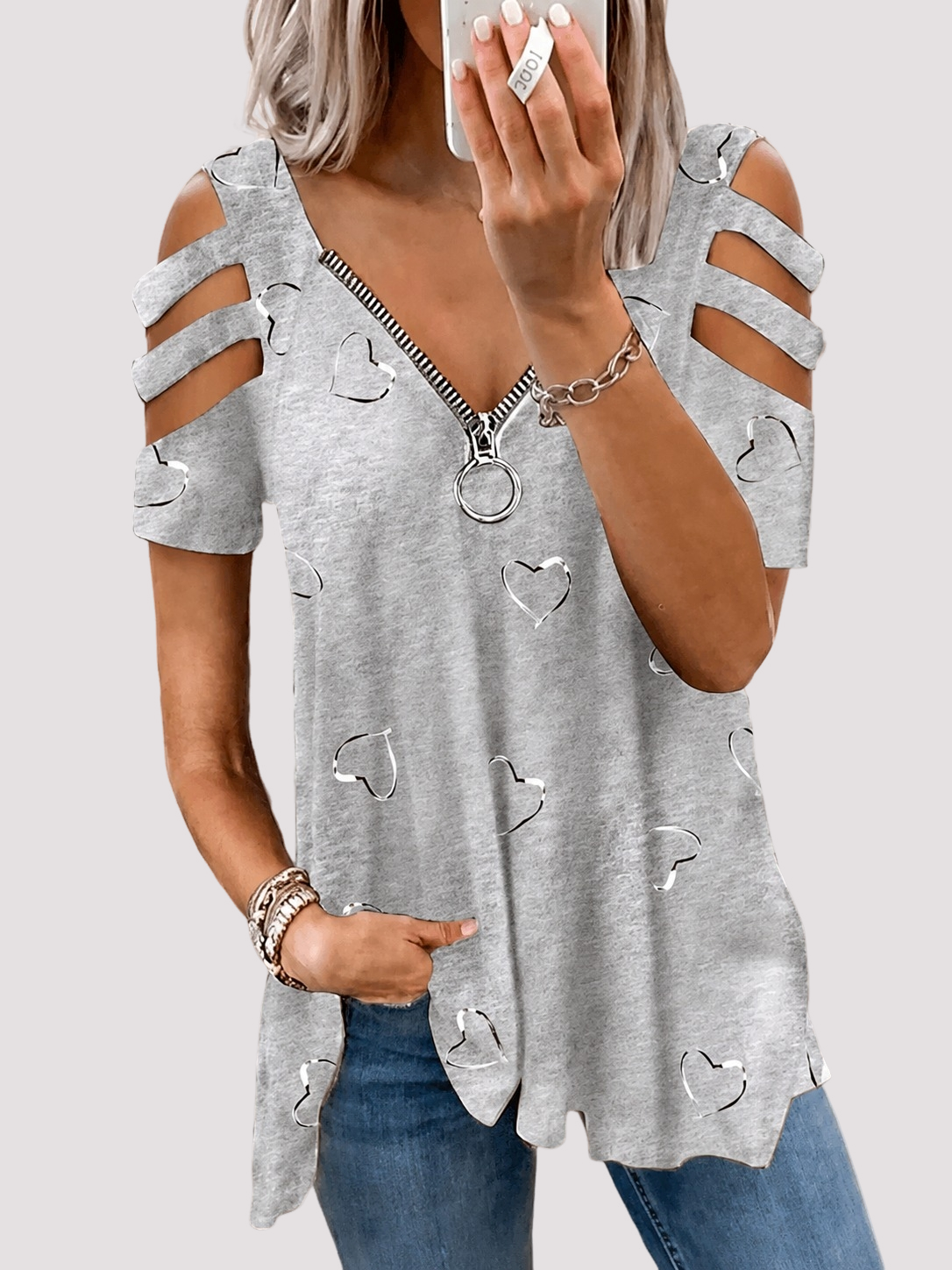 Saira - Schickes Hemd mit Reißverschluss