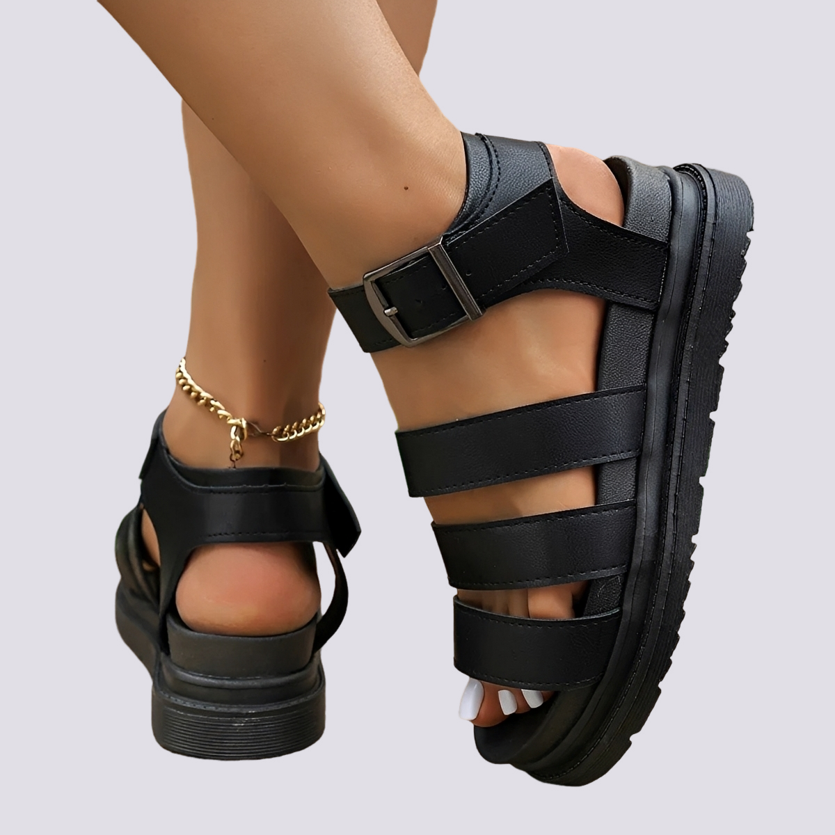 Cassidy - Komfortable Gladiatoren-Sandalen