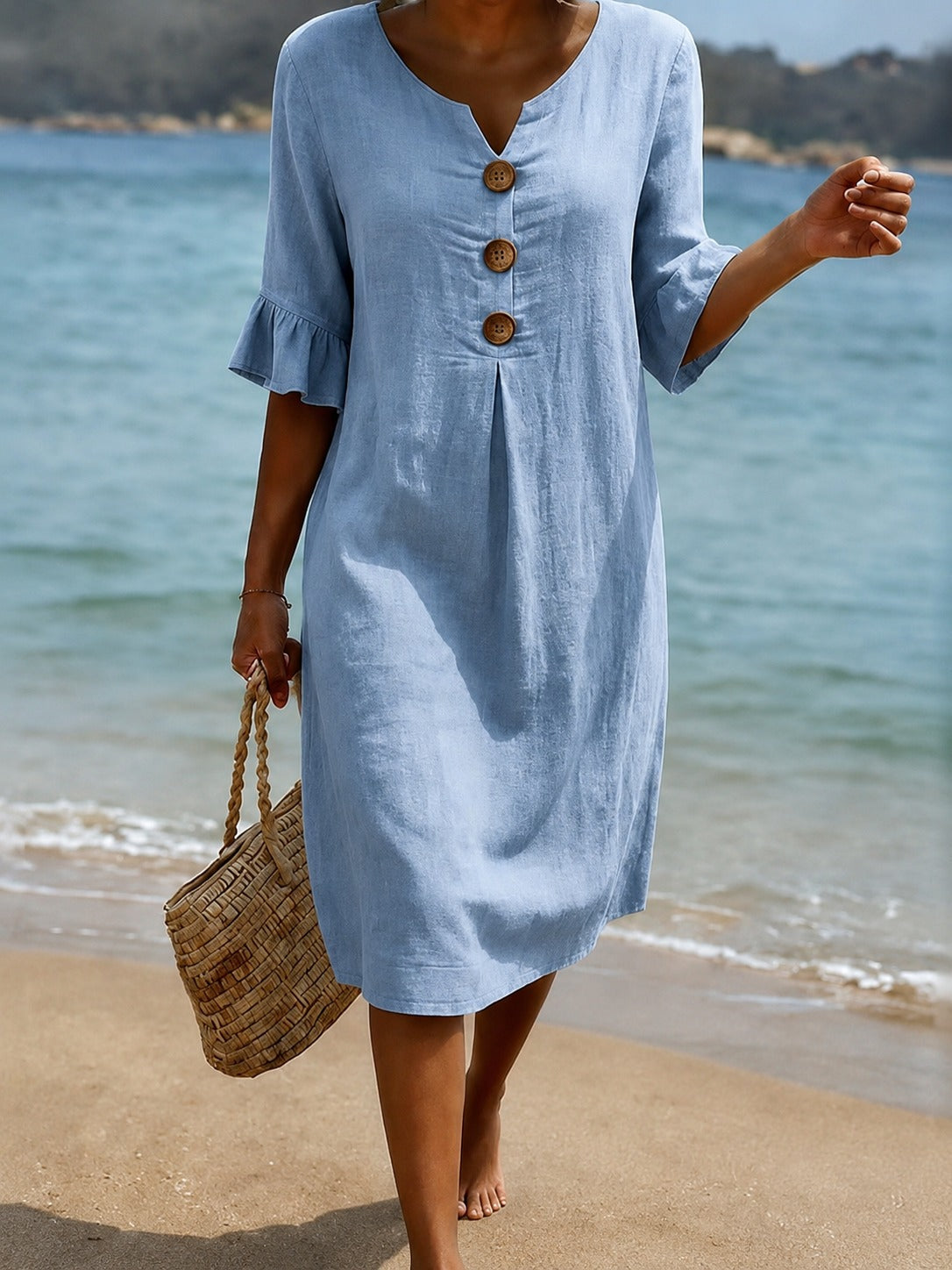 Deborah - Schickes Kleid mit Rüschenärmeln