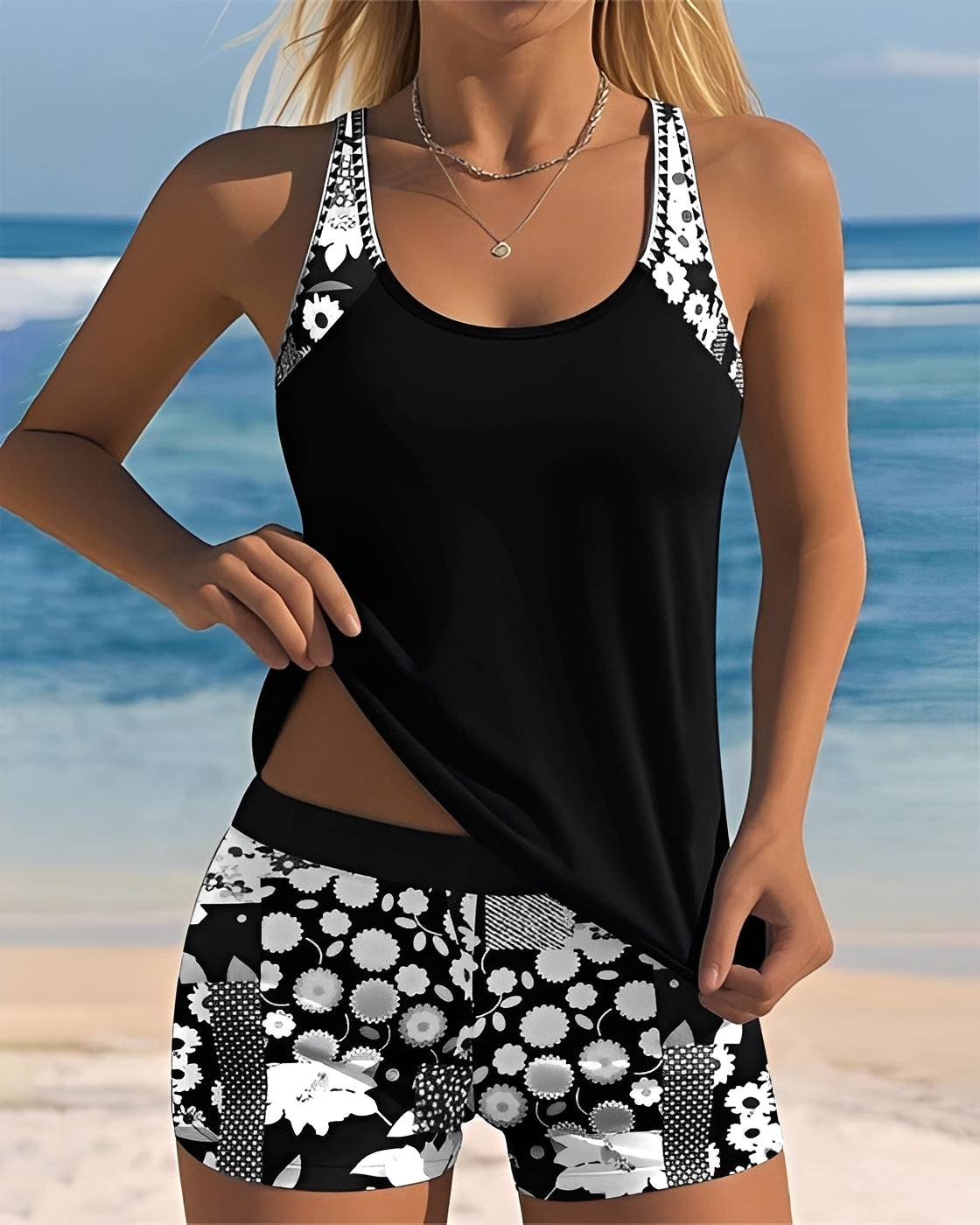 Tyrese - Eleganter Badeanzug im Tanktop-Design