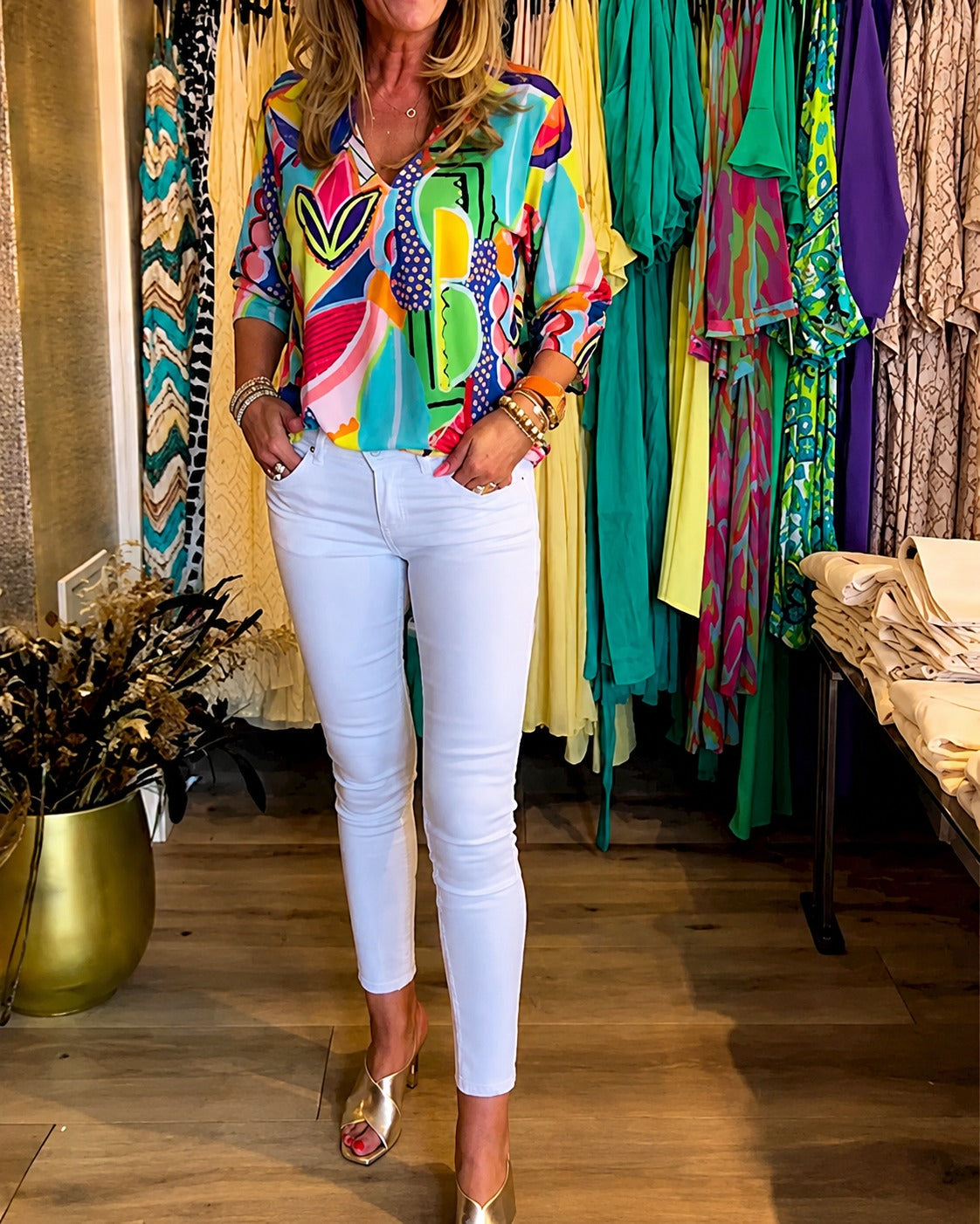 Chaya - Elegante Bluse mit langen Ärmeln im lockeren Stil