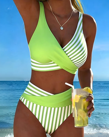 Angelica - Modischer Gestreifter Bikini