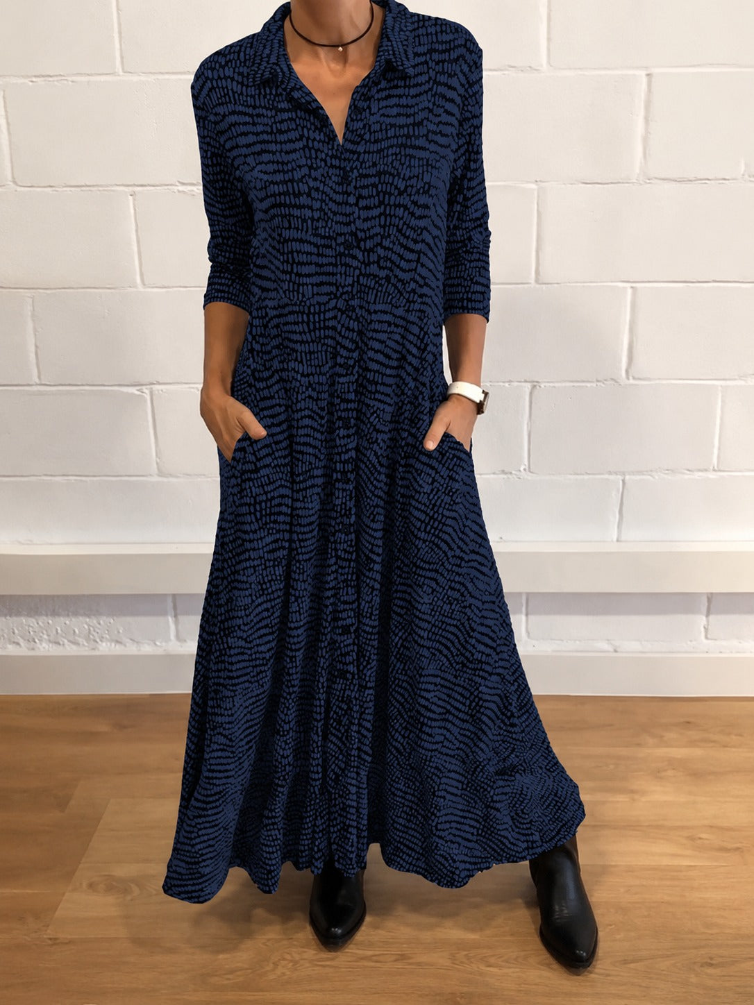 Salma - Stilvolles Kleid mit Taschenklappen