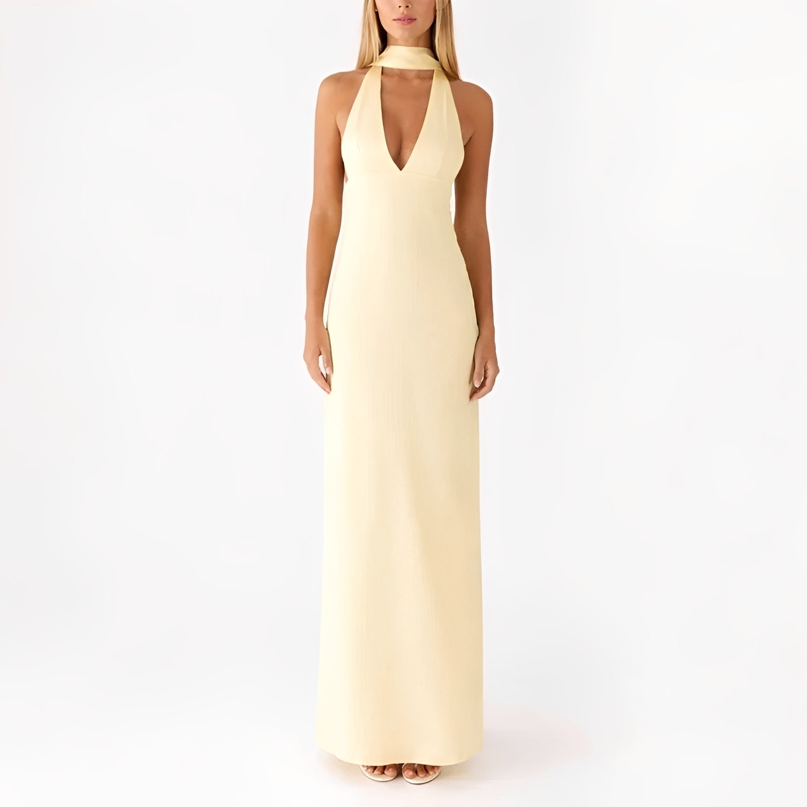 Amelie - Neckholderkleid in voller Länge
