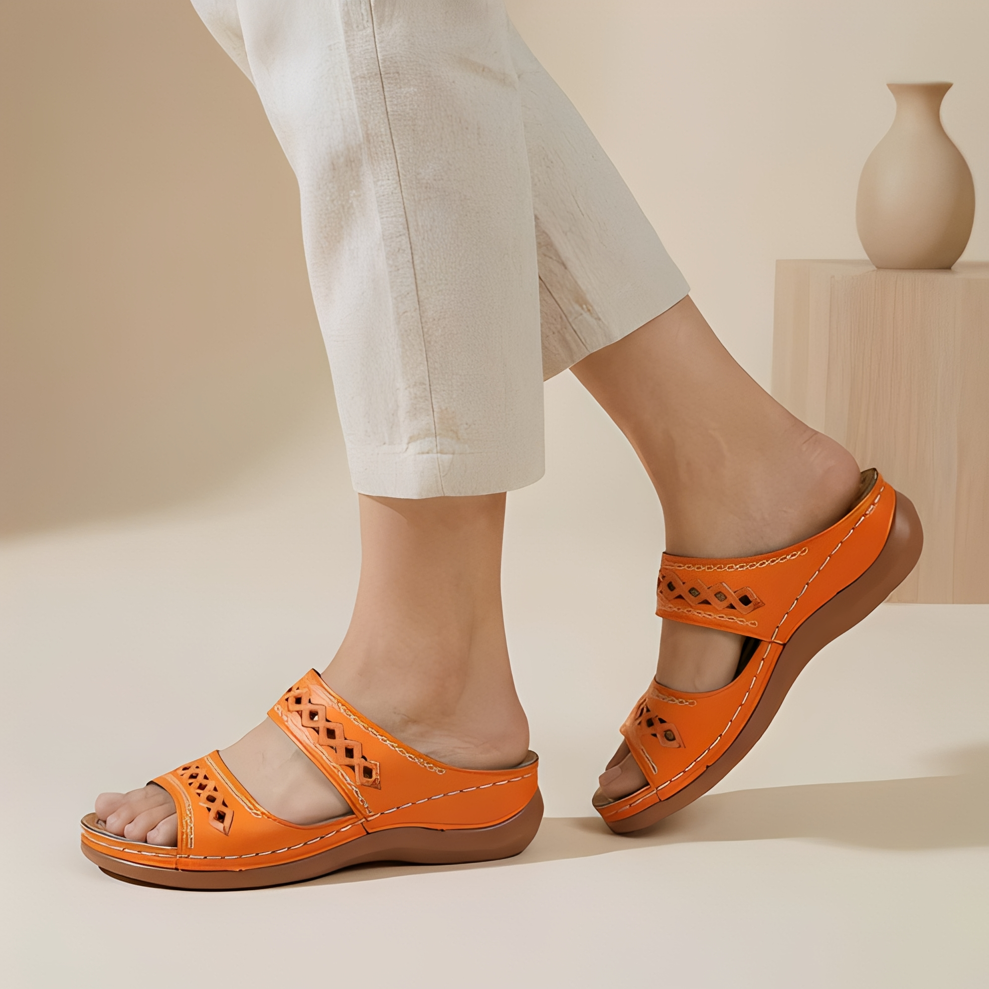 Aryan - Bequeme Sommer-Sandalen mit Riemen für Damen