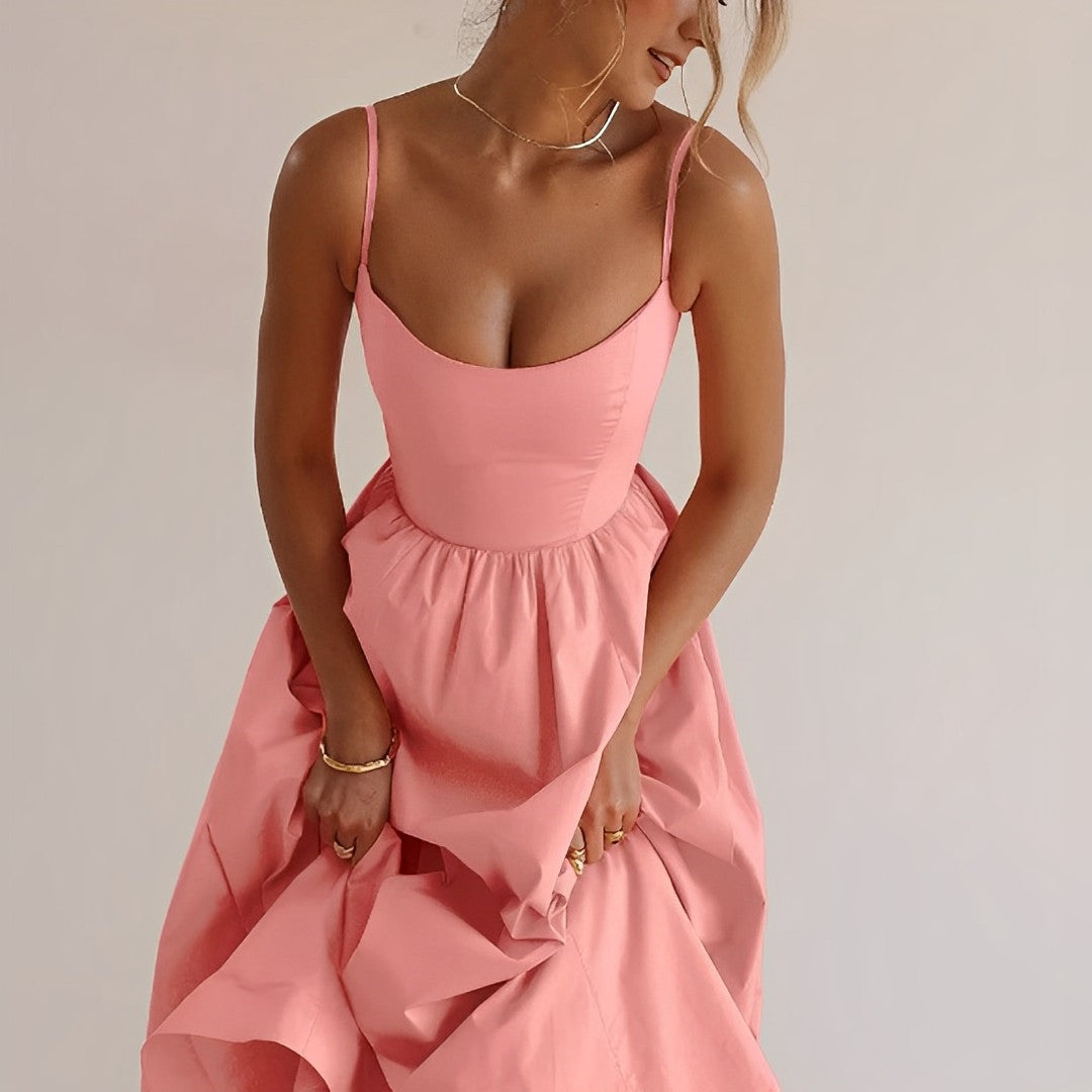Fabiana - Kleid mit schmalen Trägern und stilvollen Details