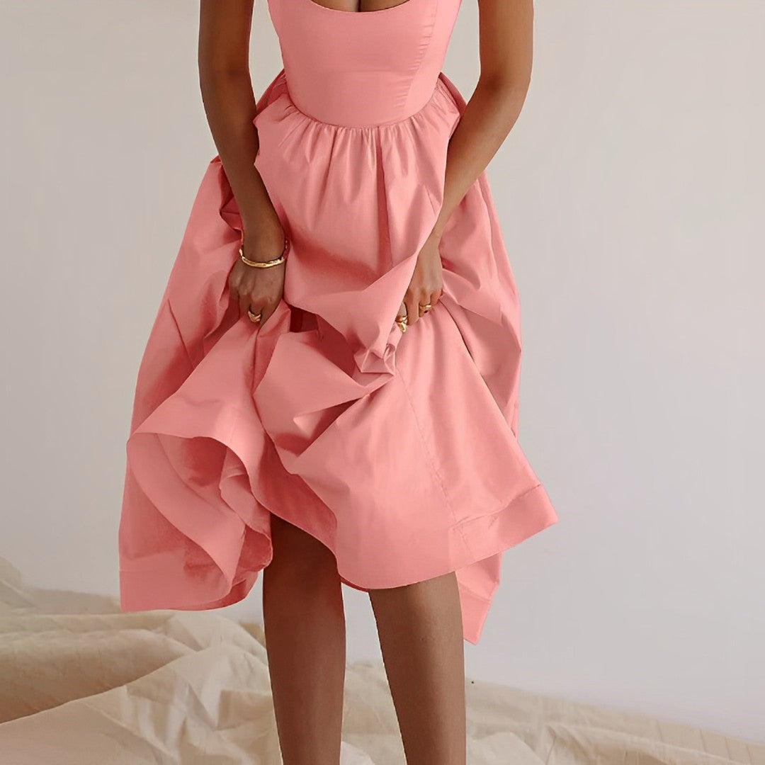 Fabiana - Kleid mit schmalen Trägern und stilvollen Details