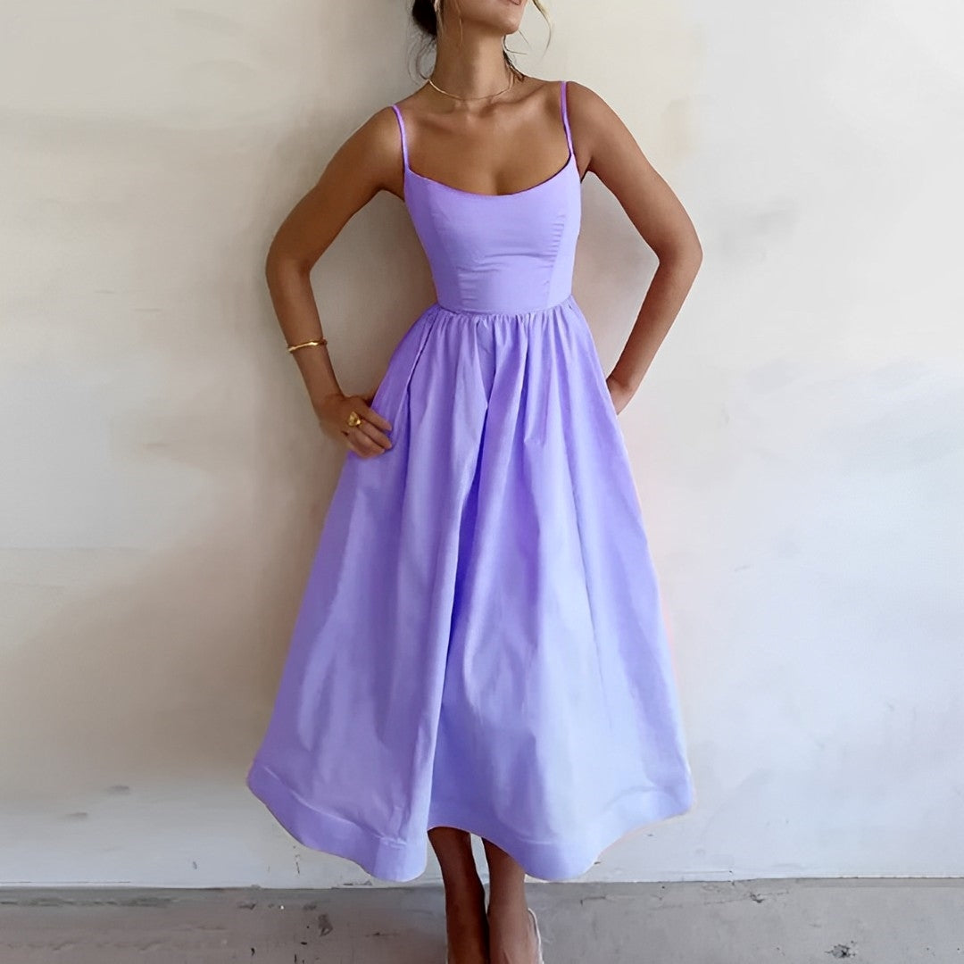 Fabiana - Kleid mit schmalen Trägern und stilvollen Details