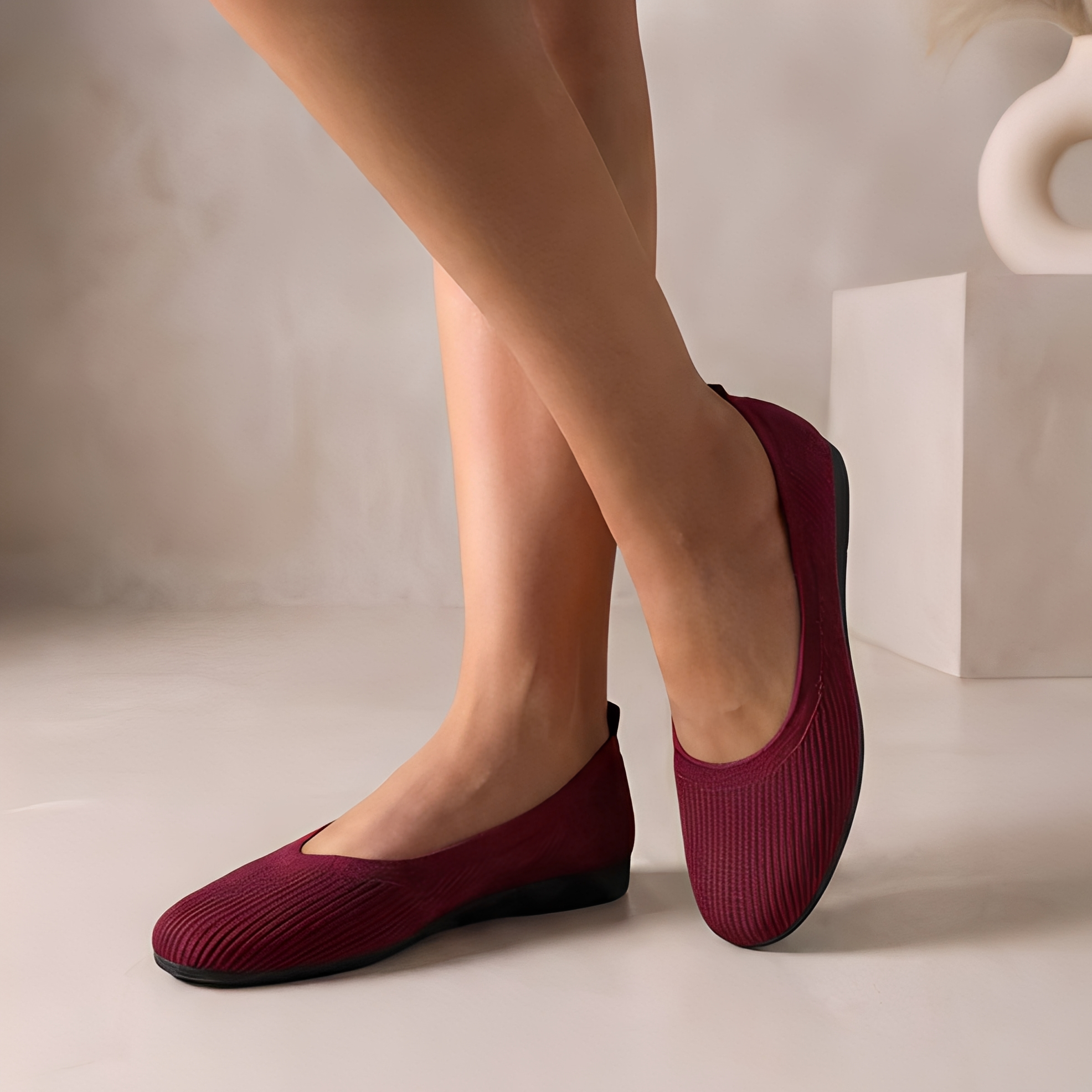 Jessy - Elegante Damen-Ballerinas mit runder Kappe