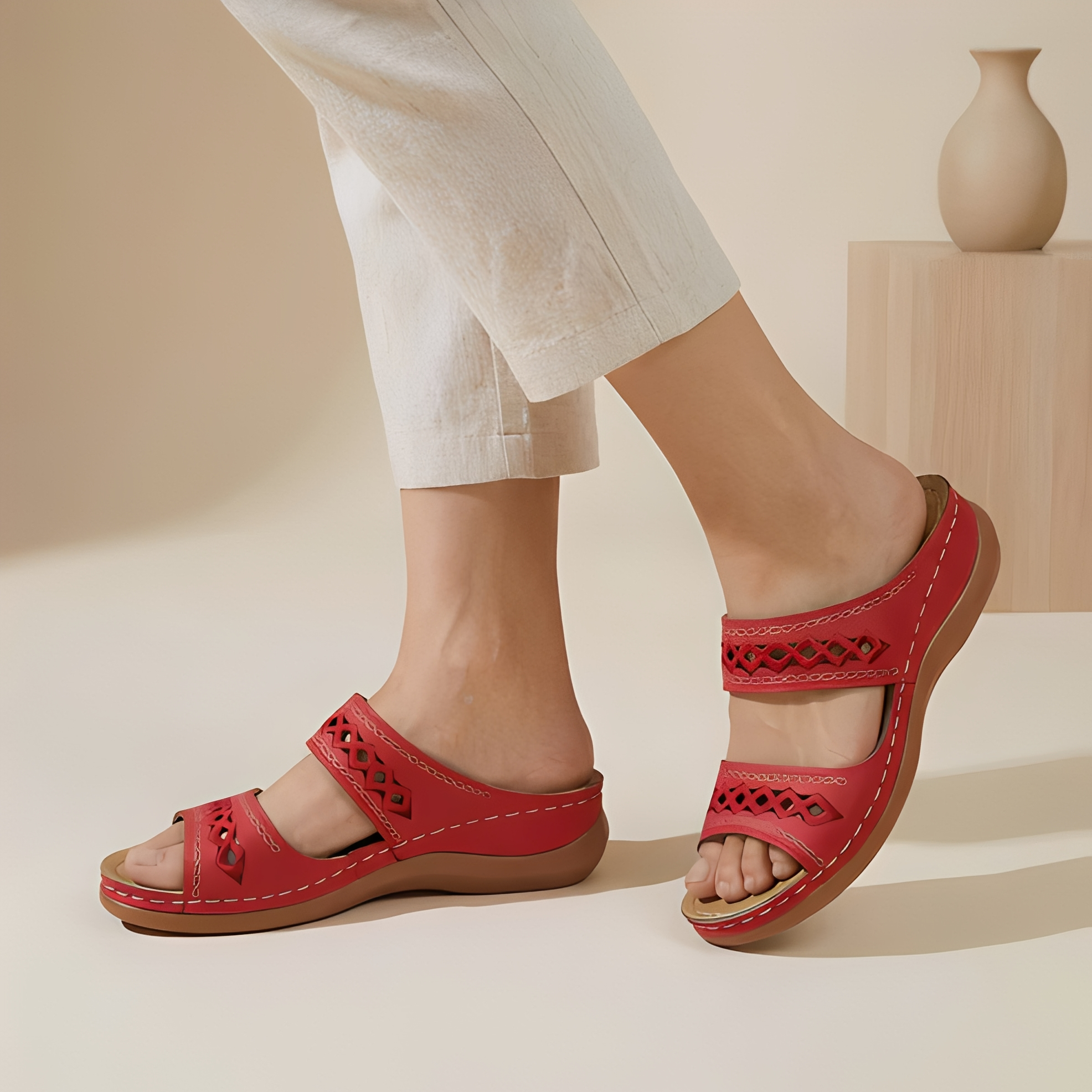 Aryan - Bequeme Sommer-Sandalen mit Riemen für Damen