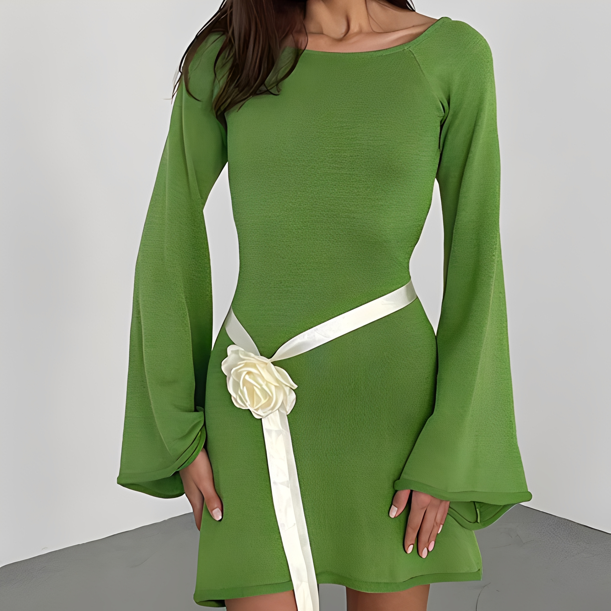 Aryana - Schickes Sommerkleid mit langen Ärmeln für Damen