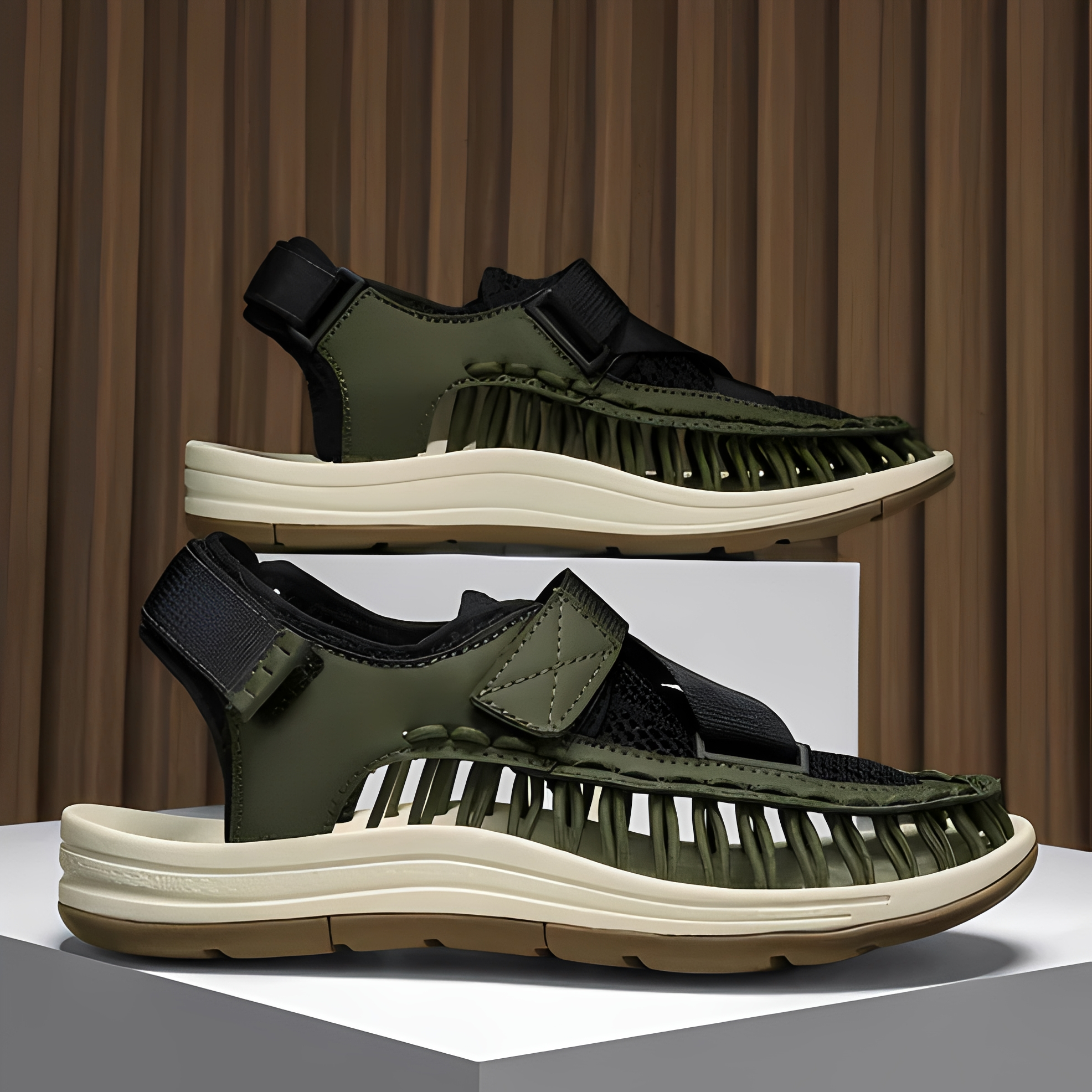 Alfien - Verstellbare und atmungsaktive Sandalen für Herren