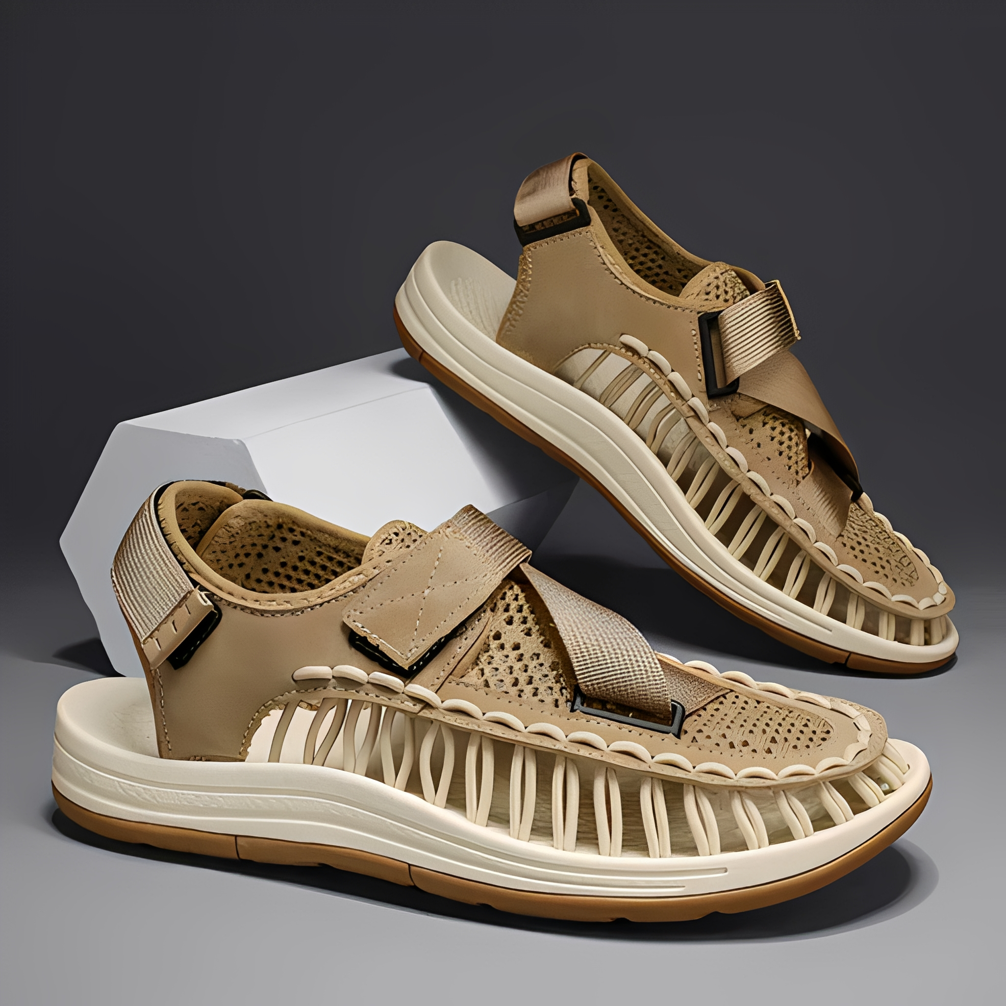 Alfien - Verstellbare und atmungsaktive Sandalen für Herren
