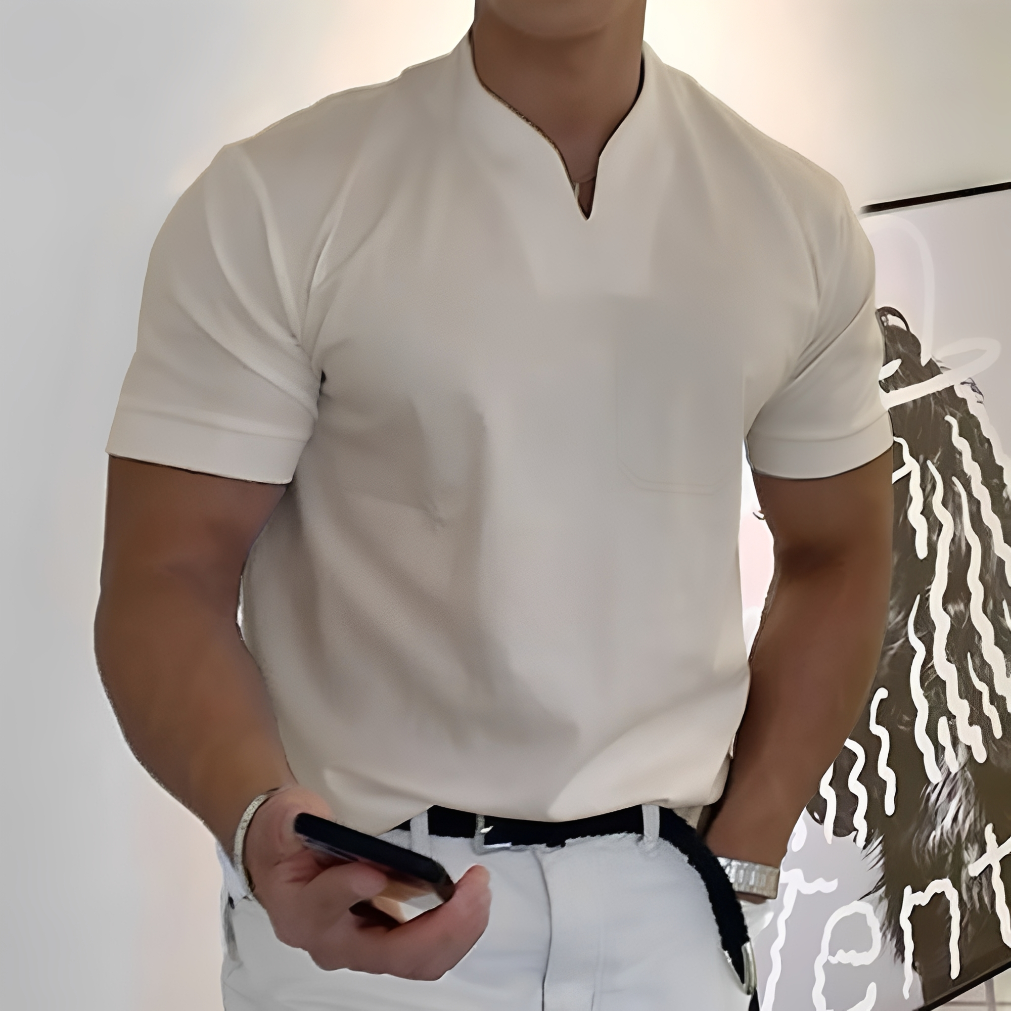 Joel - Herrenhemd mit elastischem Bund für einen lässigen Look