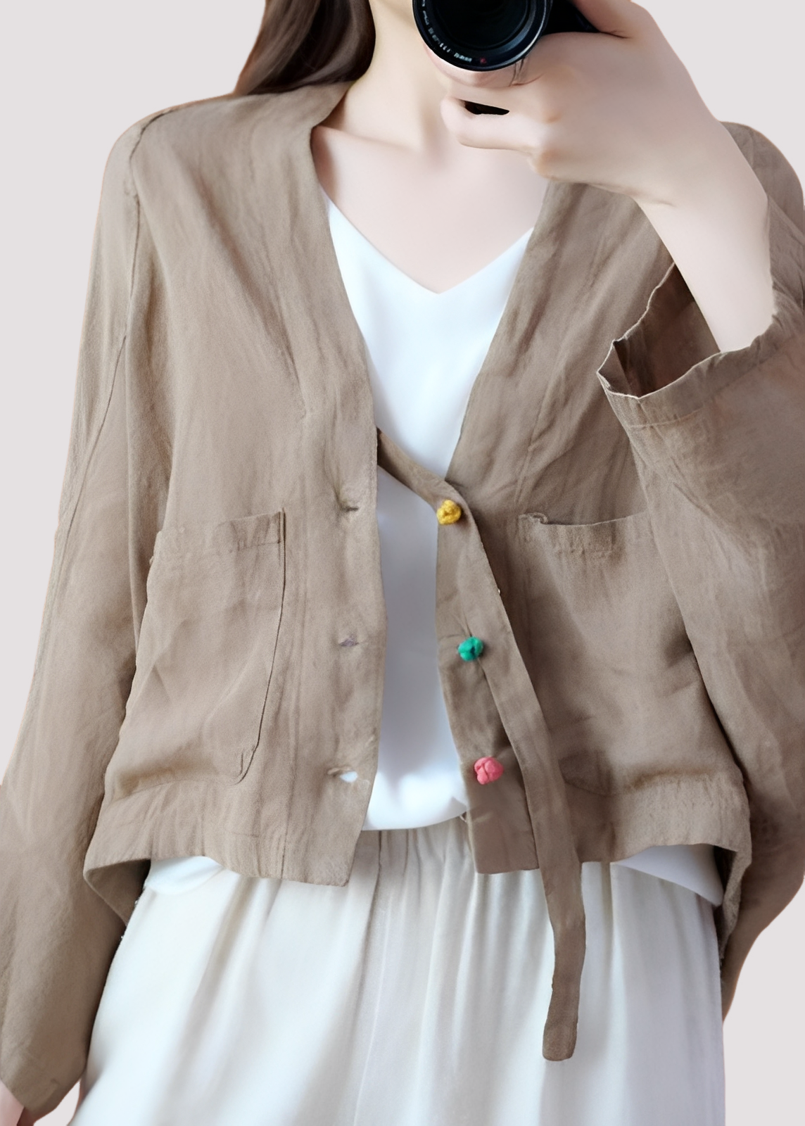 Tilly - Bequemer, locker geschnittener Damen-Cardigan mit Taschen
