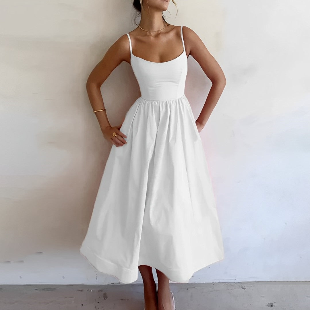Fabiana - Kleid mit schmalen Trägern und stilvollen Details