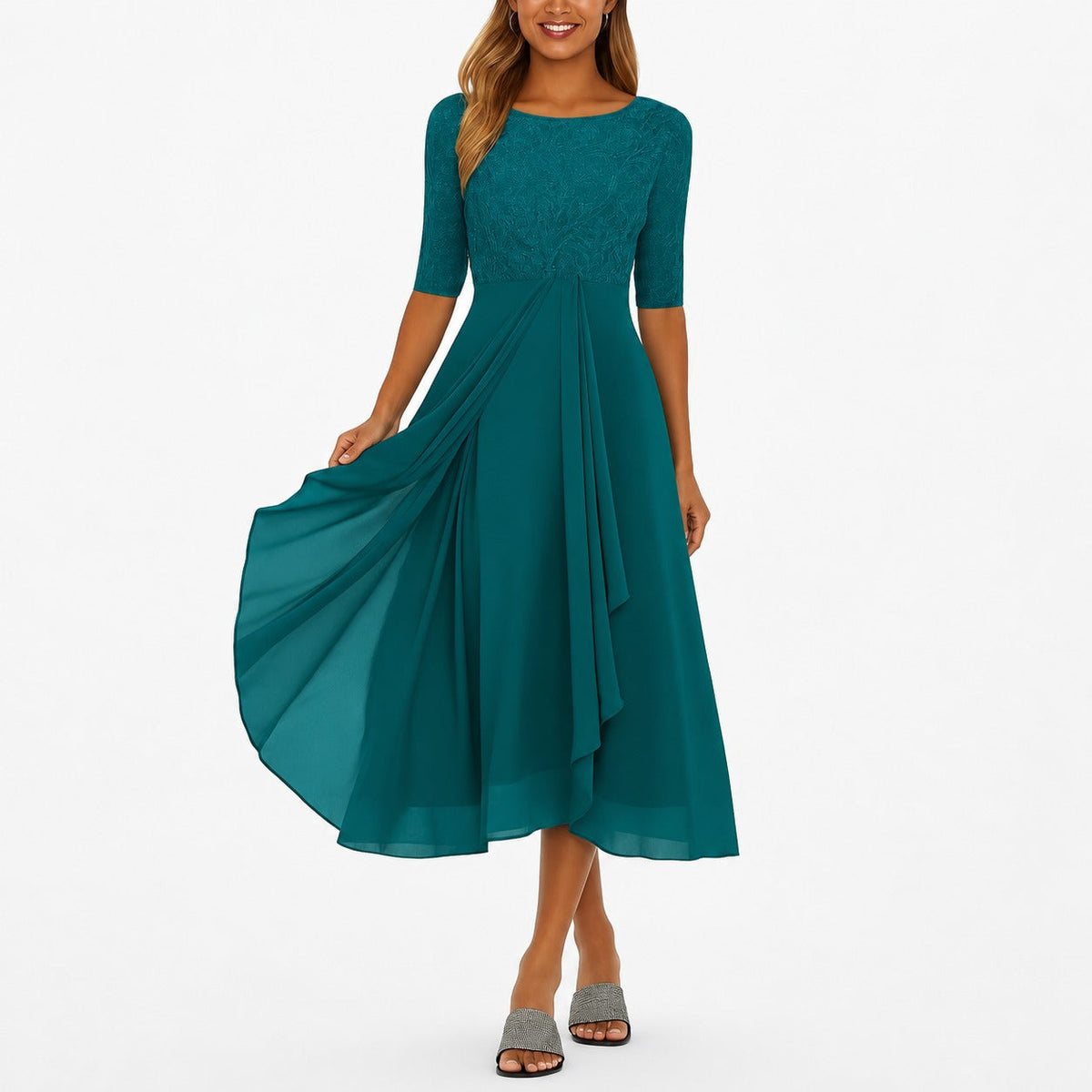 Ximena - Stilvolles Damenkleid im knieumspielenden Schnitt