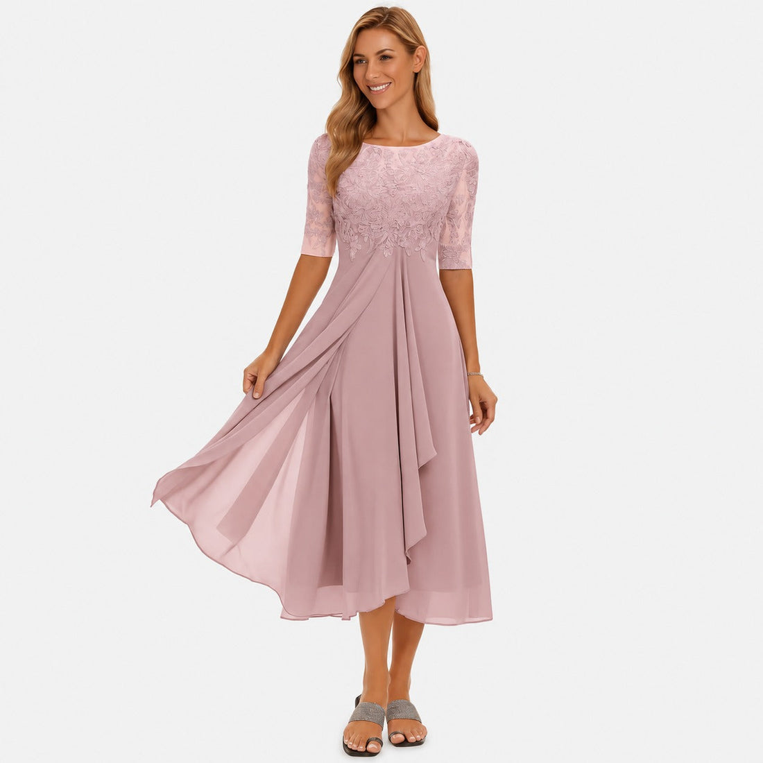 Ximena - Stilvolles Damenkleid im knieumspielenden Schnitt