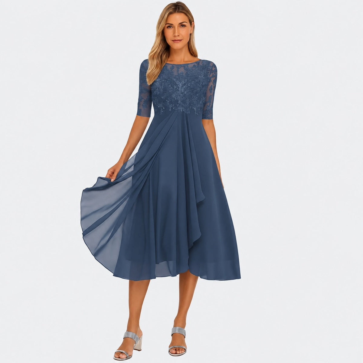 Ximena - Stilvolles Damenkleid im knieumspielenden Schnitt