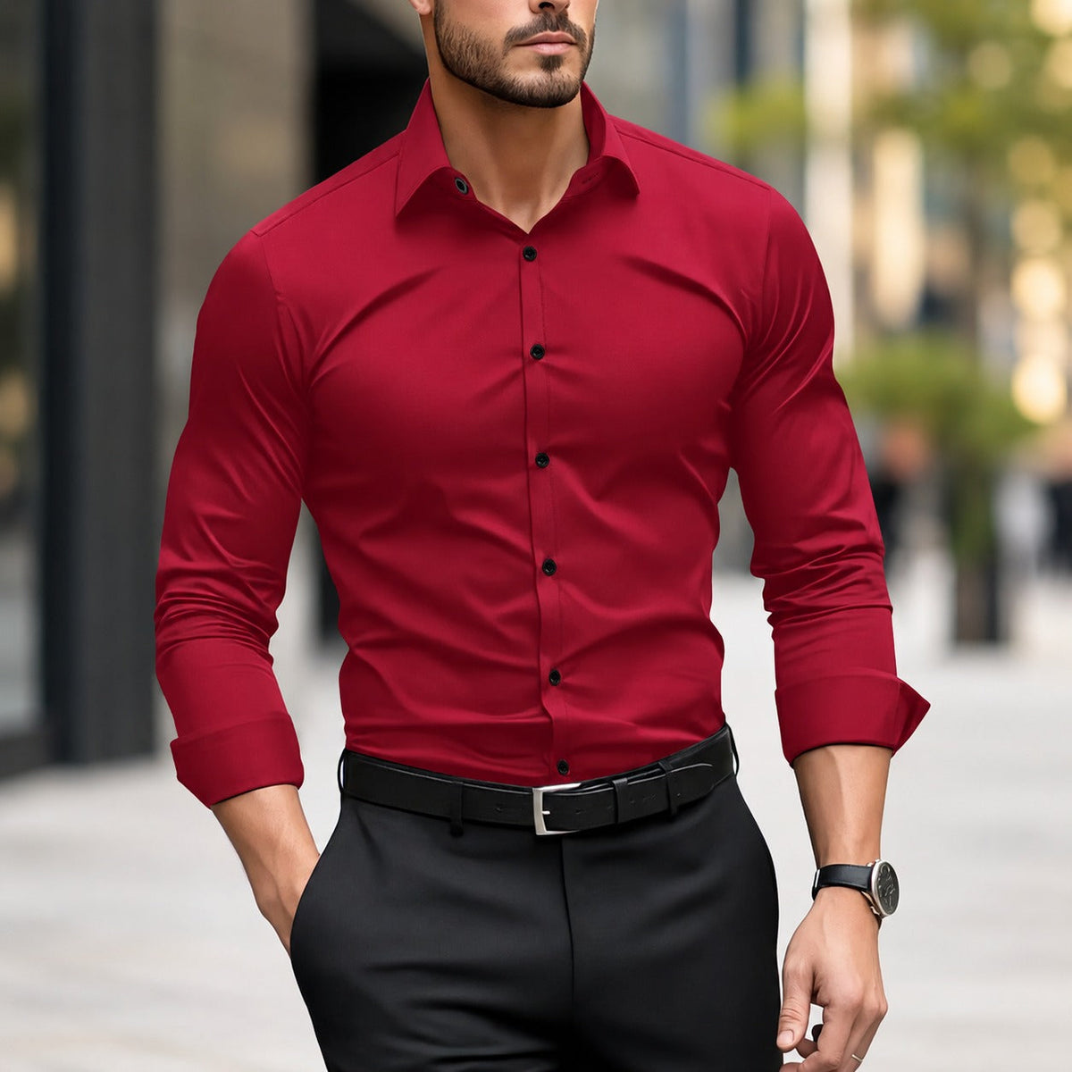 Thomas - Herren-Freizeithemd mit Kragen