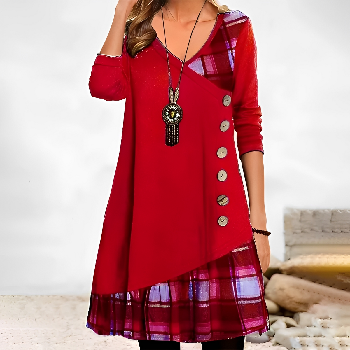 Shawnee - Elegantes und komfortables Langarm-Minikleid