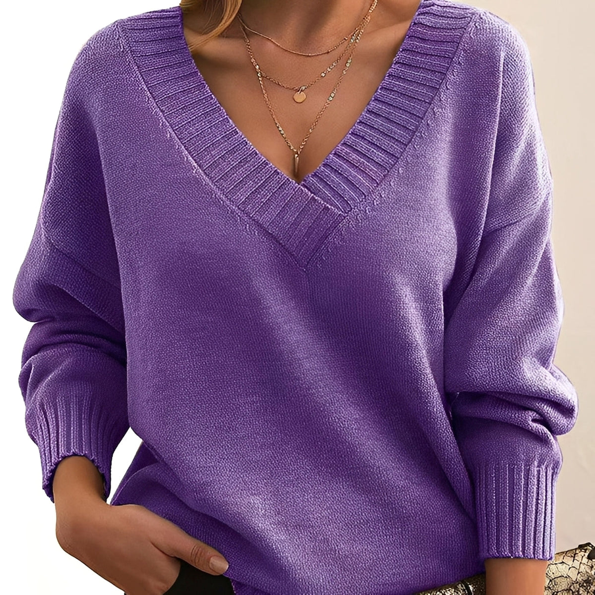 Mollie - Stilvoller und angenehmer V-Ausschnitt-Pullover