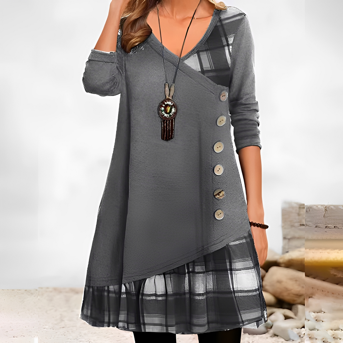 Shawnee - Elegantes und komfortables Langarm-Minikleid