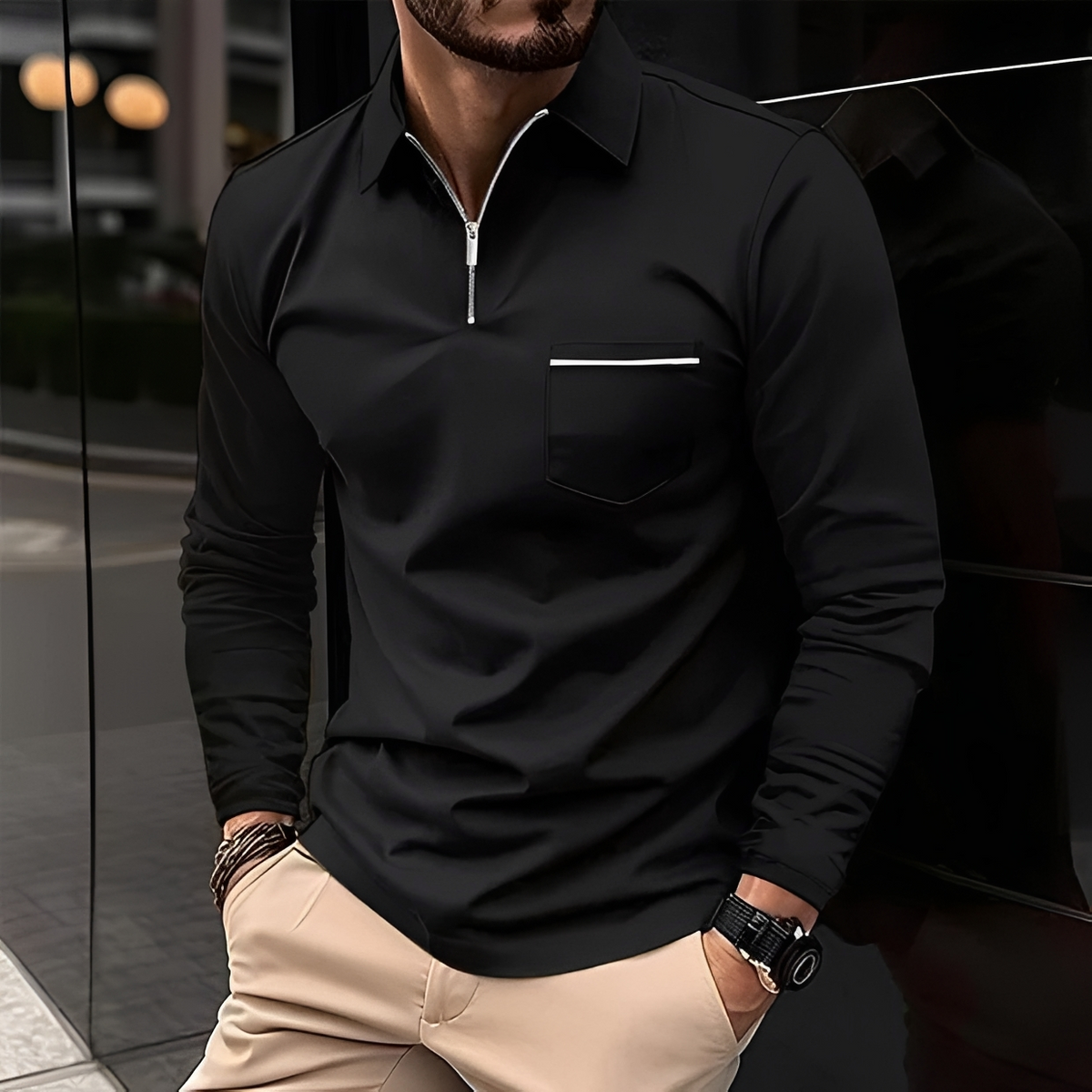 Romeo - Klassisch und angenehm: Langarmshirt