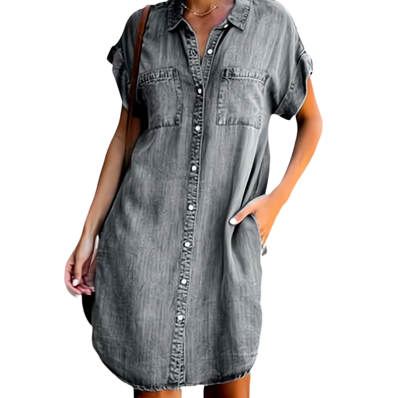 Delight – Lockeres Jeanskleid mit Knopfdetails