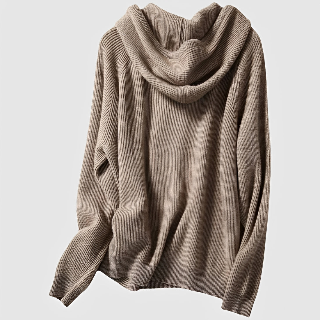 Damentunika mit Kapuze lockerer Schnitt Langarm casual Stil