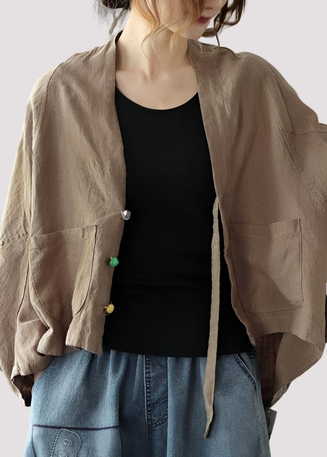 Tilly - Bequemer, locker geschnittener Damen-Cardigan mit Taschen