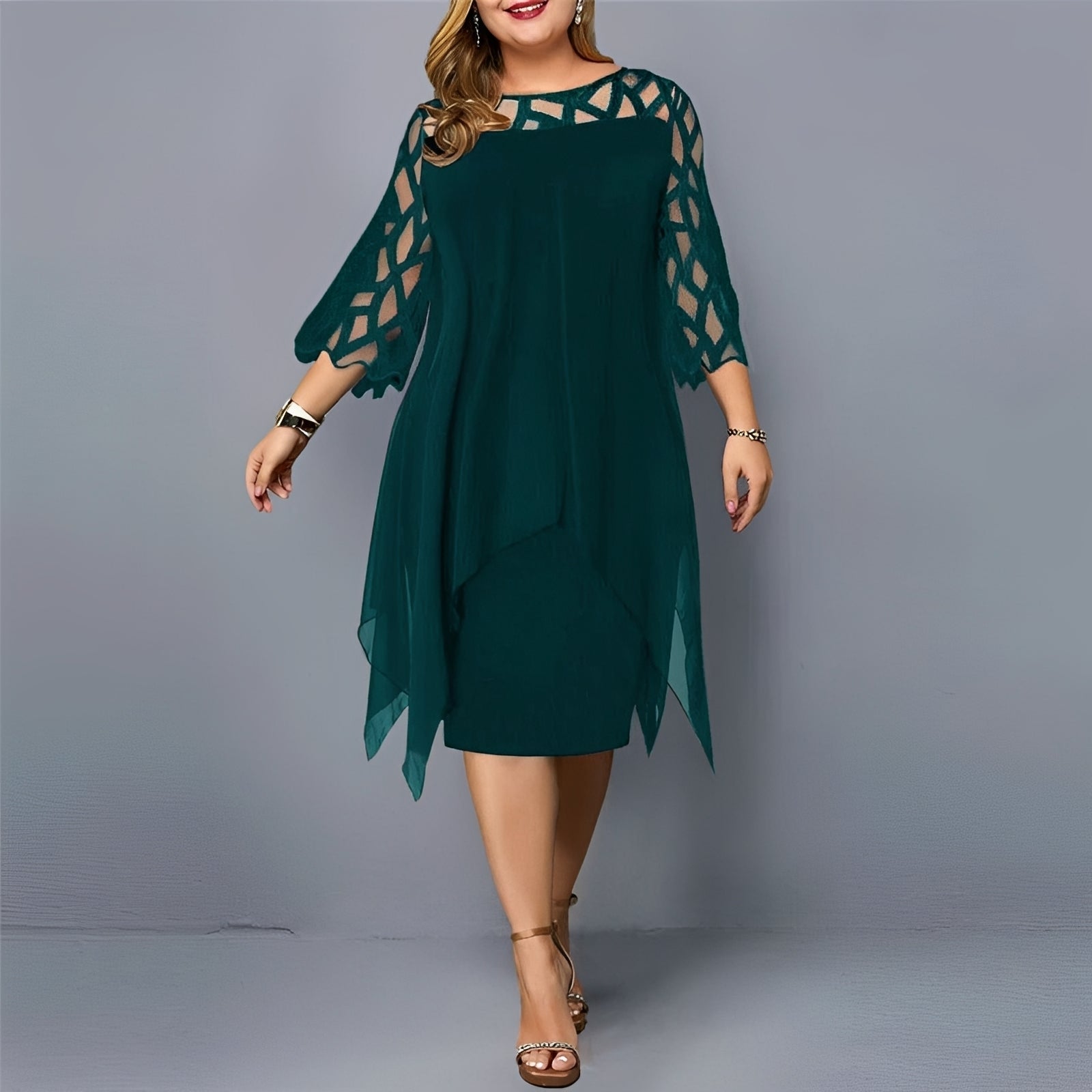 Eleanor - Schickes Chiffon-Midikleid