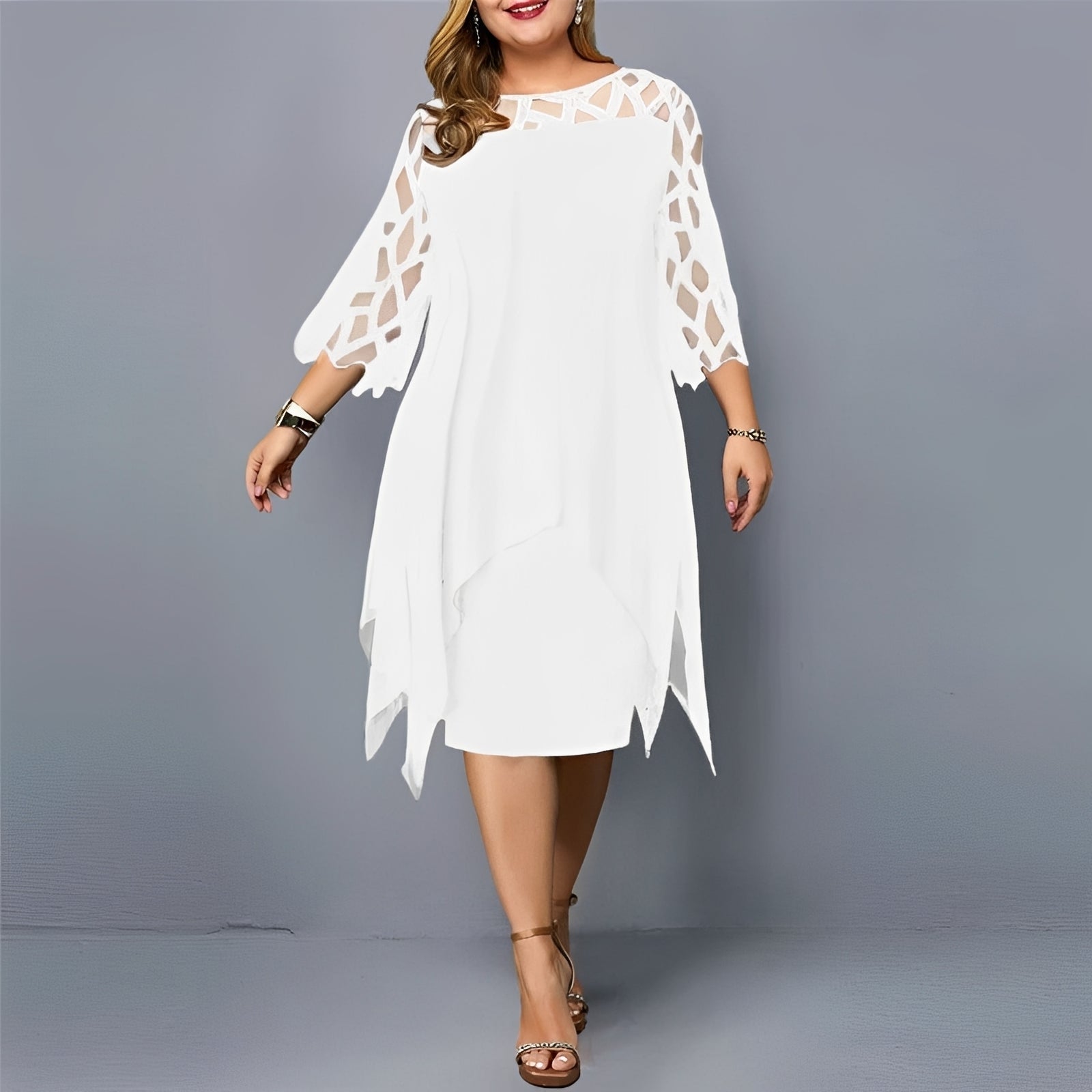 Eleanor - Schickes Chiffon-Midikleid