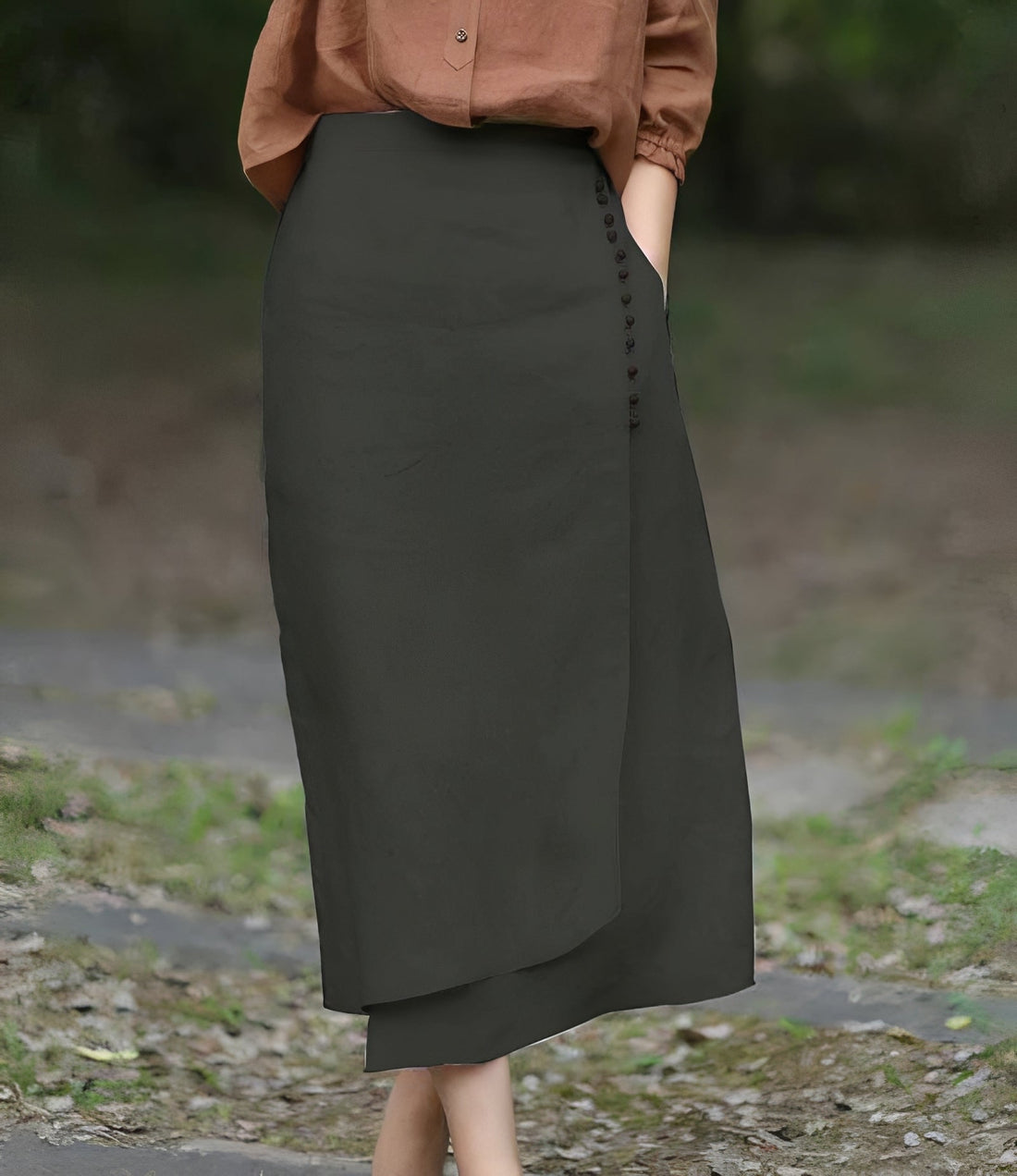 Manda - Eleganter asymmetrischer A-Linien-Rock für Damen